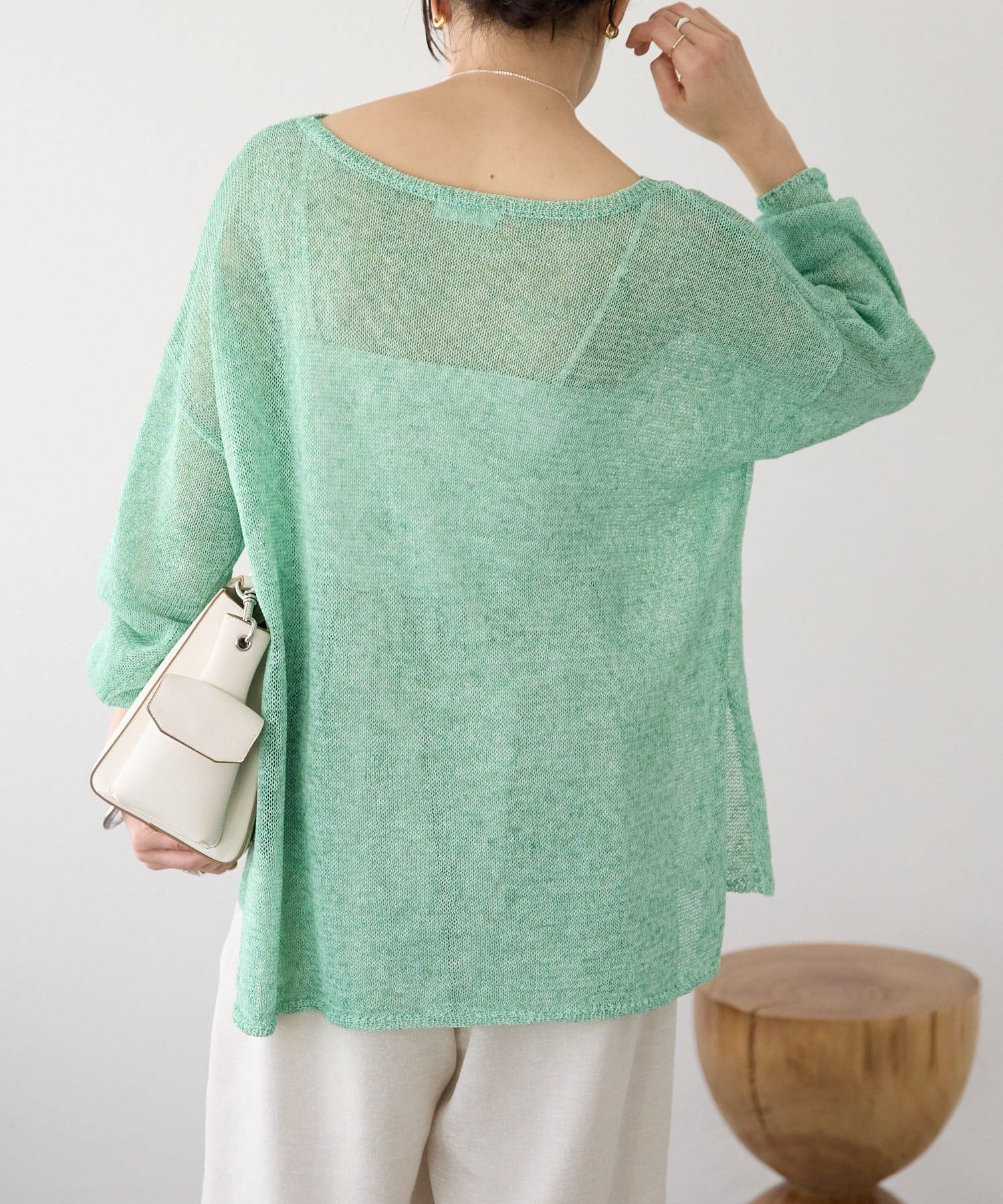 RIVE DROITE(リヴドロワ) 予約【新色追加/抜け感のあるスタイルに】メランジルーズニット