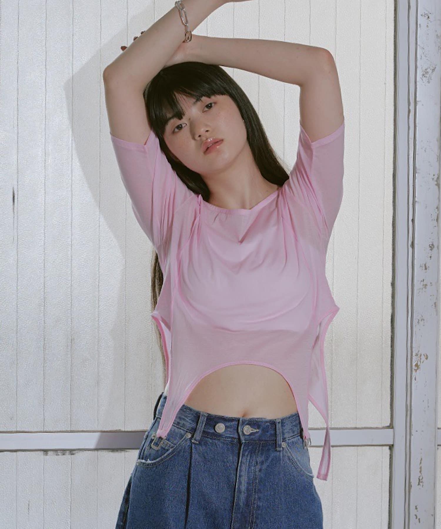 OUTLET(アウトレット) 【RAY CASSIN】半袖ガーターTシャツ
