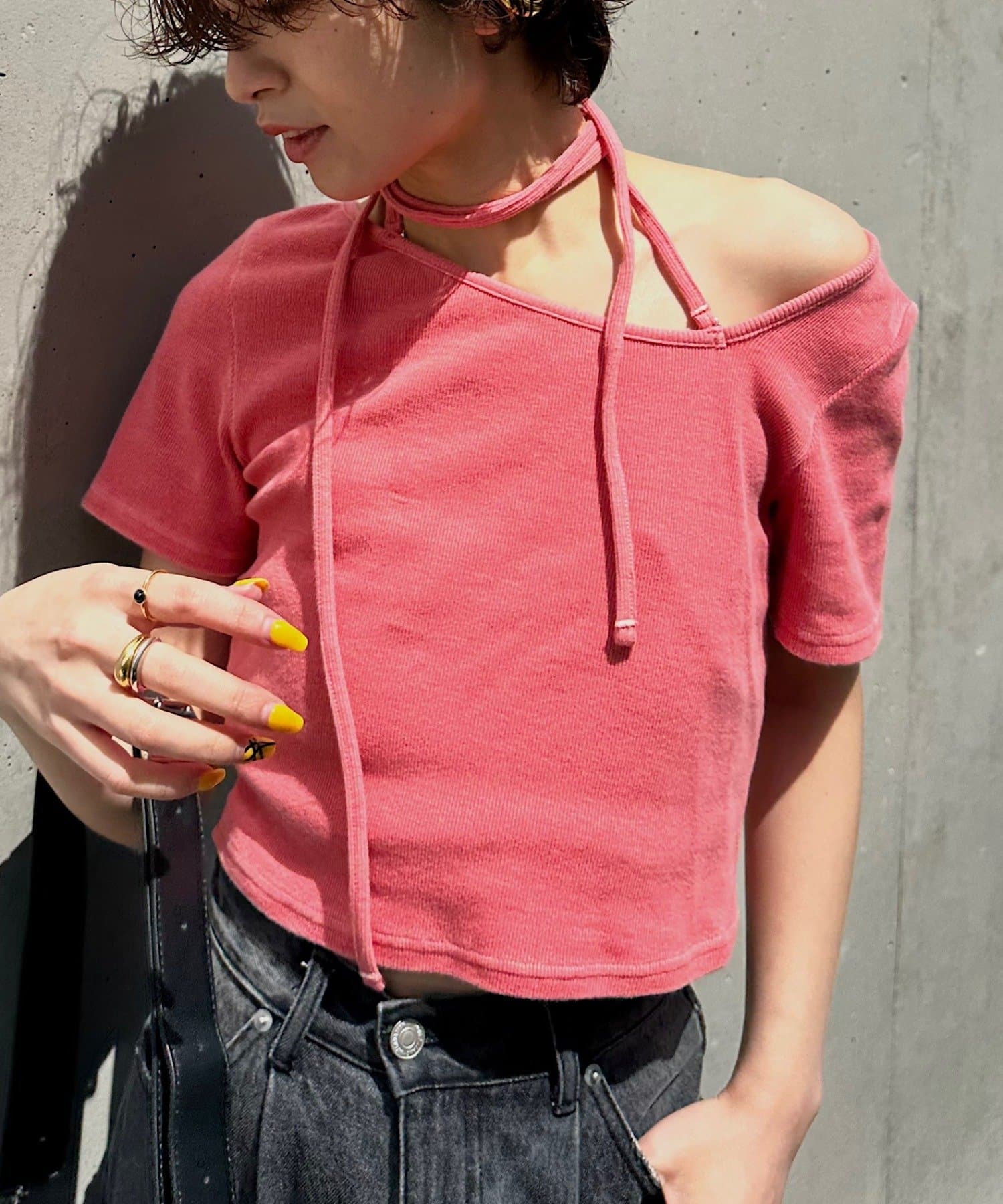 OUTLET(アウトレット) 【RAY CASSIN】チョーカー風ピグメントT