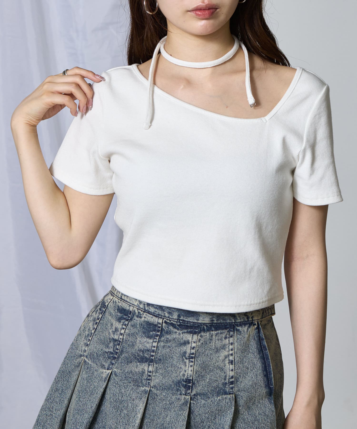 OUTLET(アウトレット) 【RAY CASSIN】チョーカー風ピグメントT