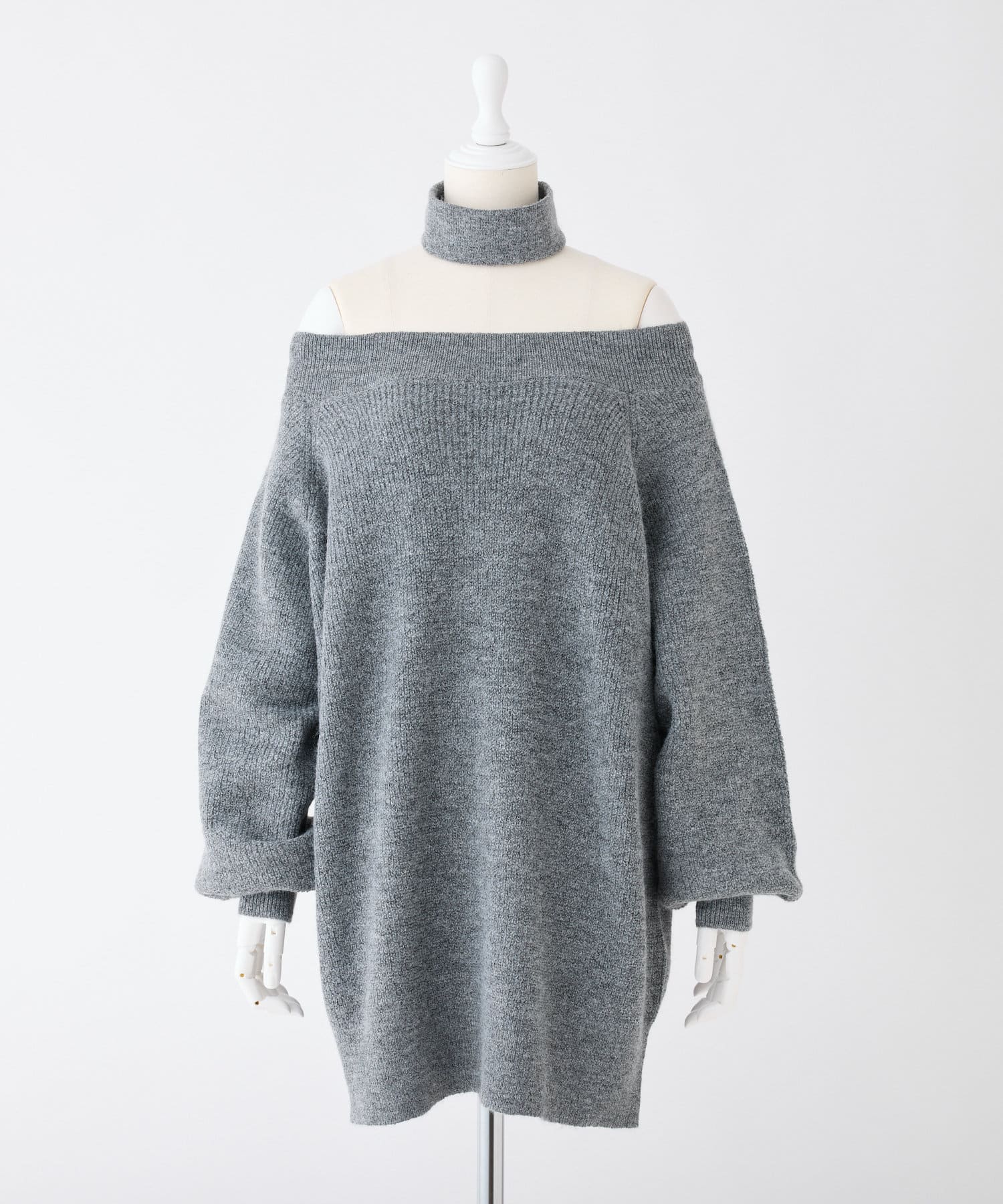 NICE CLAUP / OLIVE des OLIVE OUTLET(ナイスクラップ  / オリーブ デ オリーブ アウトレット) 【one after another】チョーカー付きニットミニワンピース