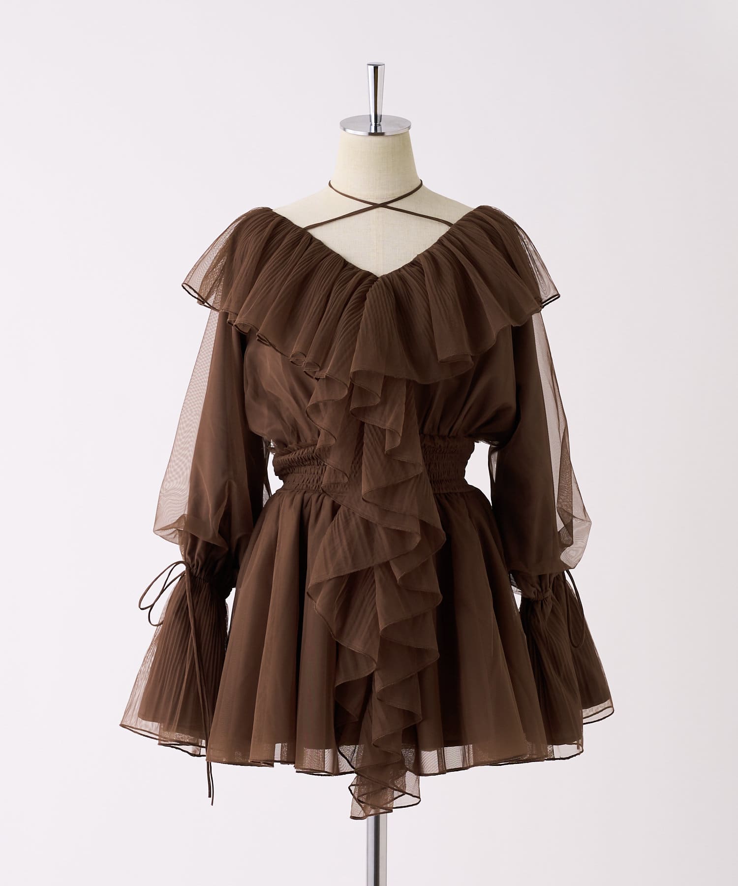 one after another NICE CLAUP(ワンアフターアナザー ナイスクラップ) 【tullecollection】フリルチュールチュニック
