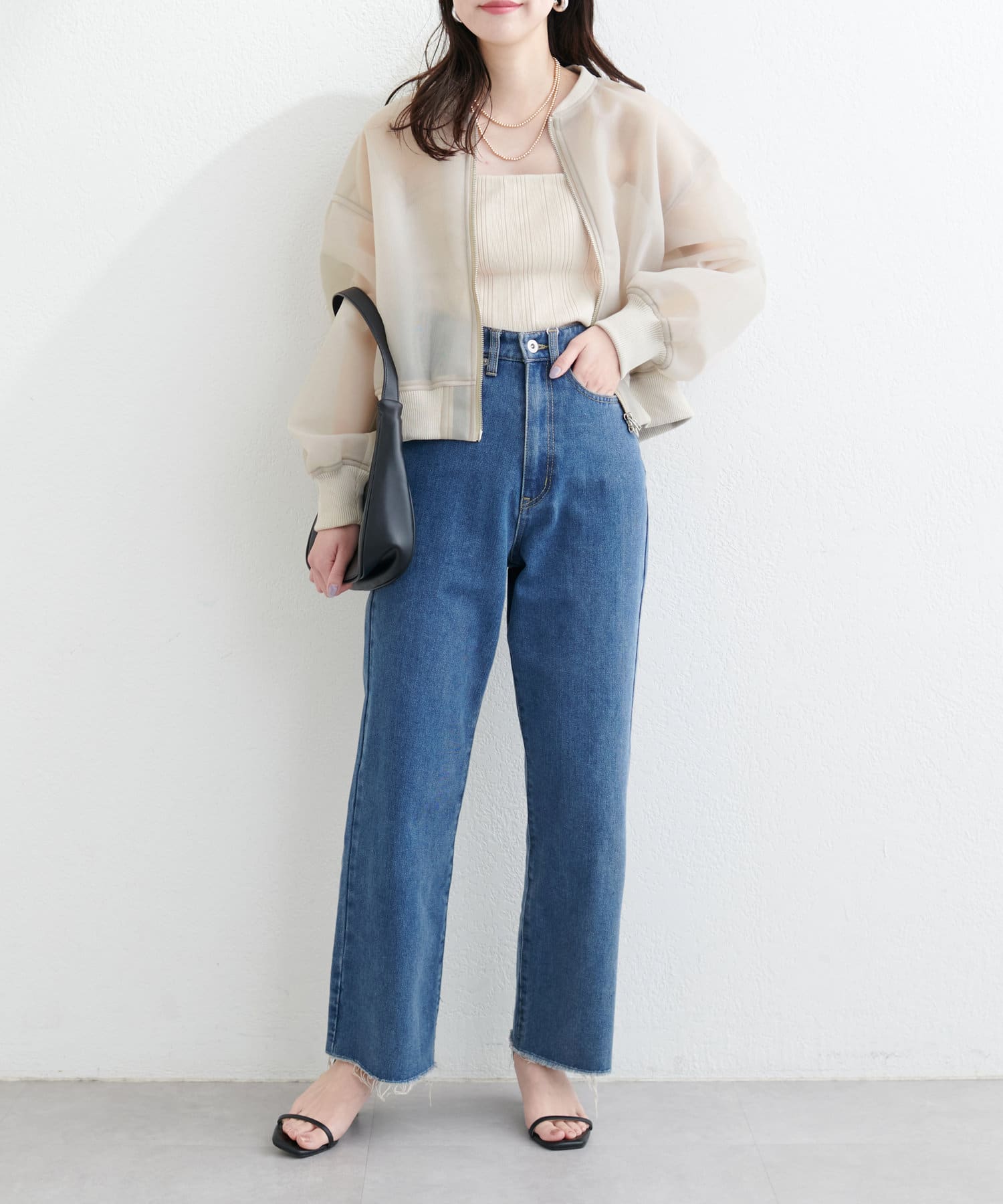 メッシュダンボールWZIPブルゾン | natural couture(ナチュラル