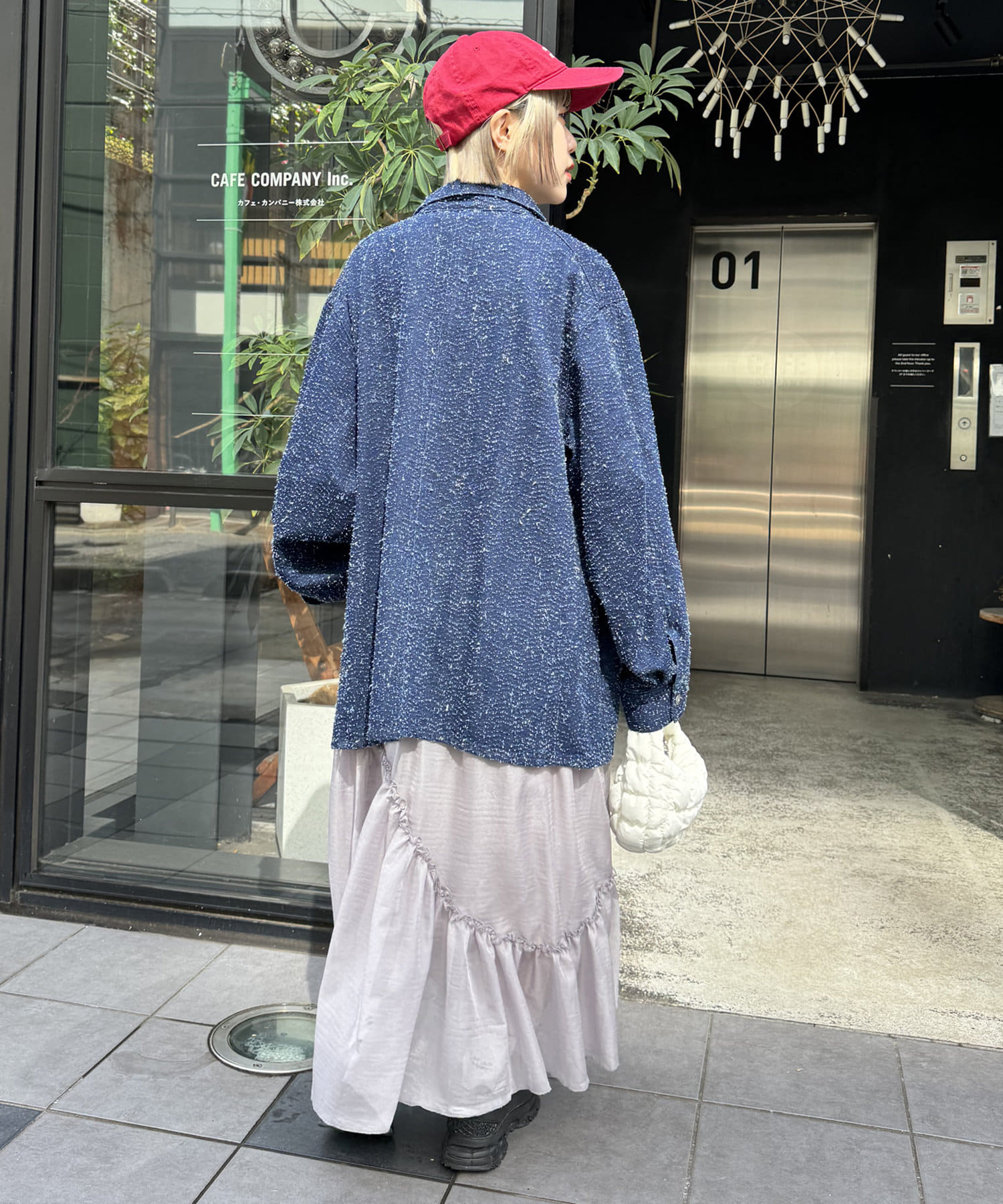 w closet(ダブルクローゼット) 【2サイズ展開】シアーティアードスカート