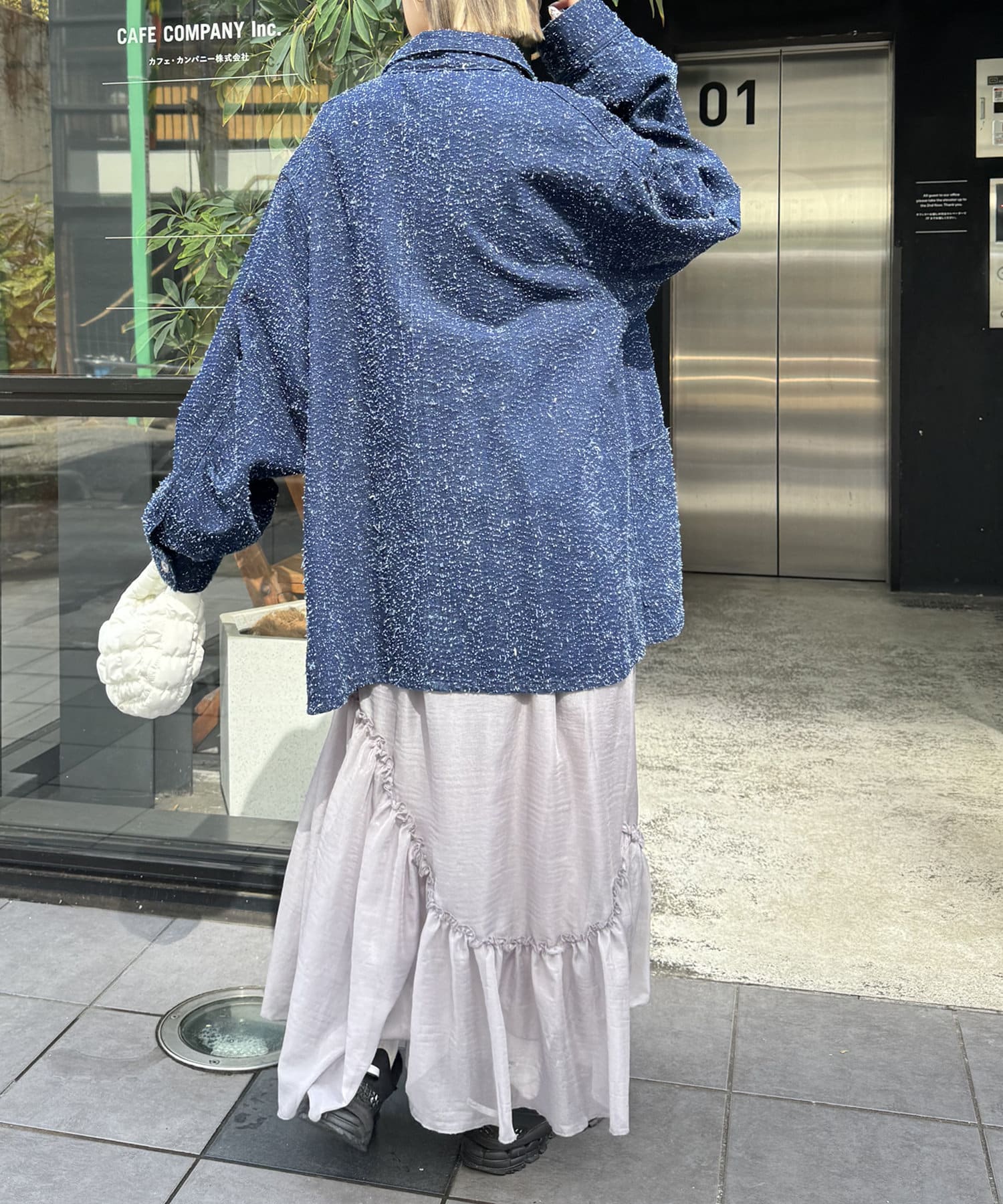 w closet(ダブルクローゼット) 【2サイズ展開】シアーティアードスカート