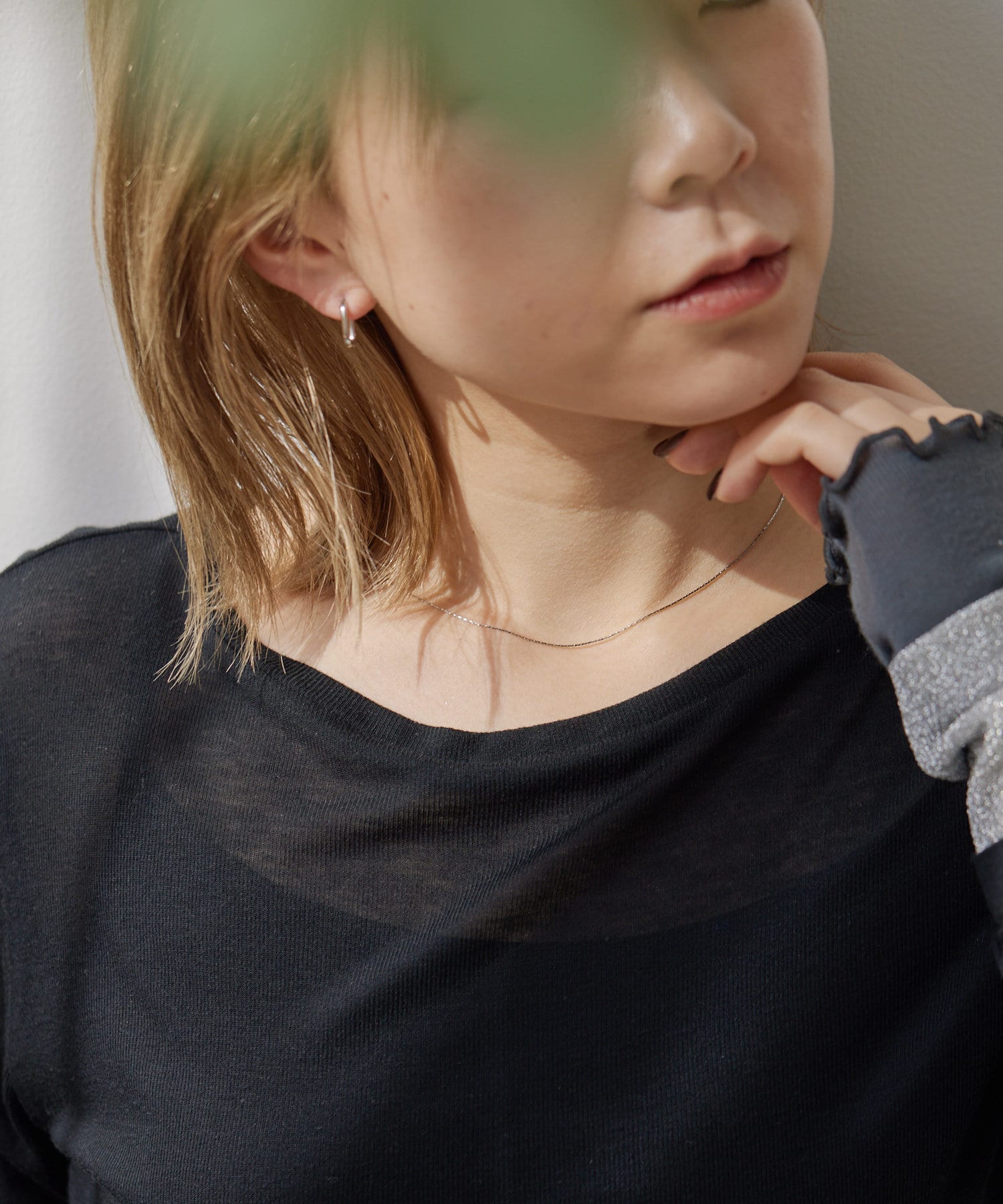 ear PAPILLONNER(イア パピヨネ) 《金属アレルギー対応/ステンレス》極細エレガンスチェーンネックレス