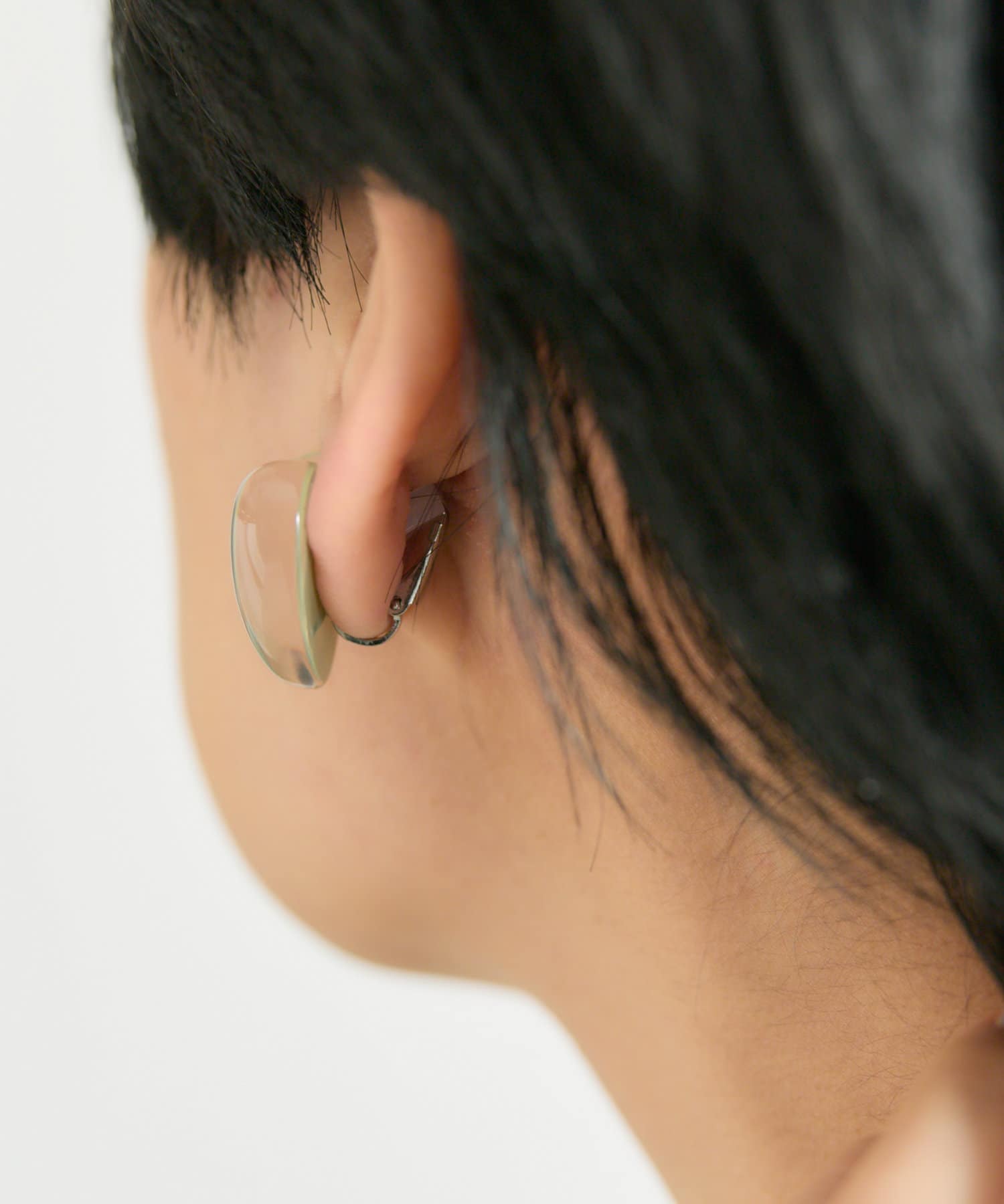 ear PAPILLONNER(イア パピヨネ) 《WEB＆一部店舗限定》ぷっくりクリアハートイヤリング