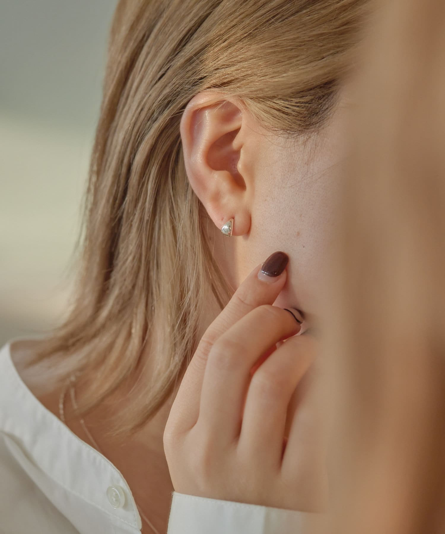 ear PAPILLONNER(イア パピヨネ) 《スターリングシルバー使用》ミニミニ厚フープピアス