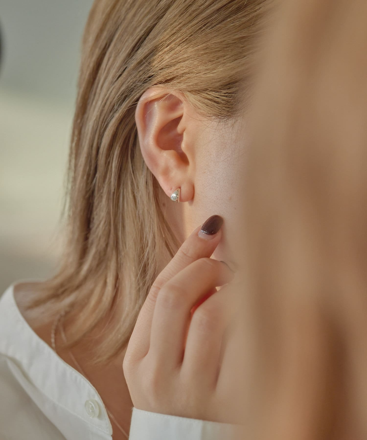 ear PAPILLONNER(イア パピヨネ) 《スターリングシルバー使用》ミニミニ厚フープピアス