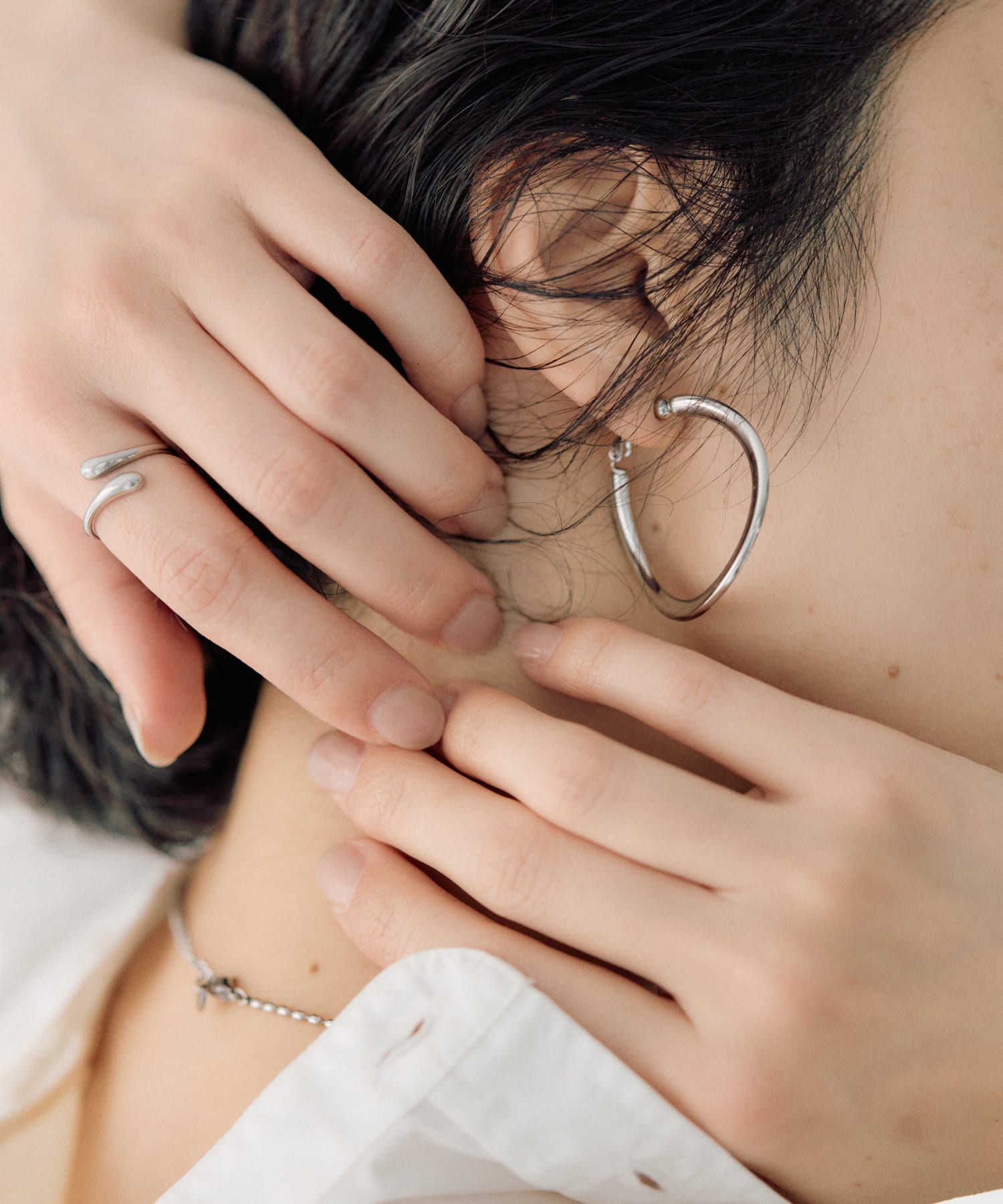 ear PAPILLONNER(イア パピヨネ) 《金属アレルギー対応/ステンレス》シンプルフープイヤリング