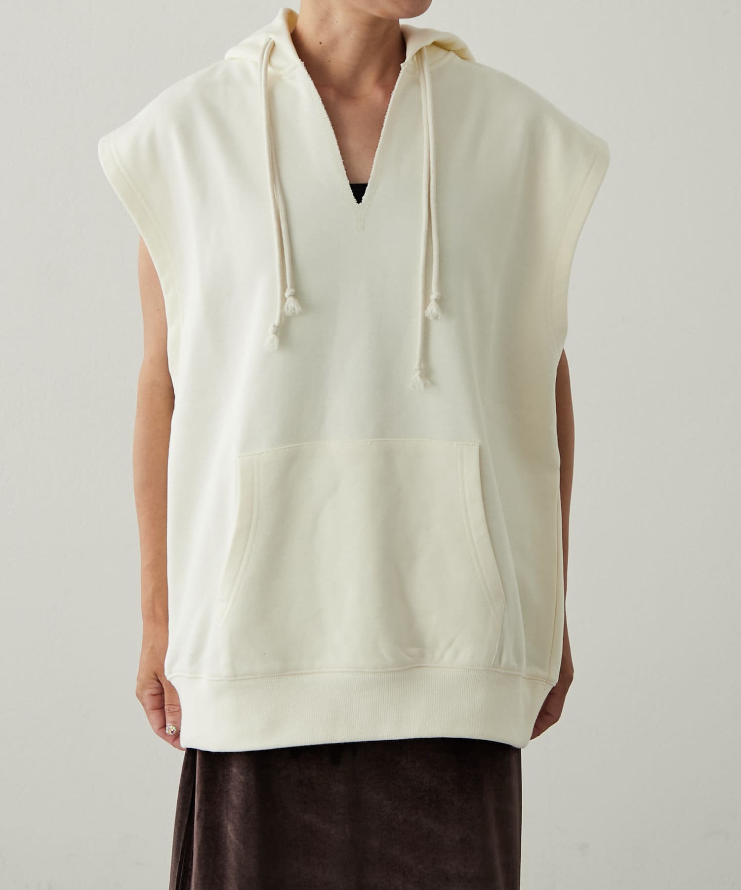 OUTLET(アウトレット) 【earthy_】オーガニックコットンフーディースウェットベスト