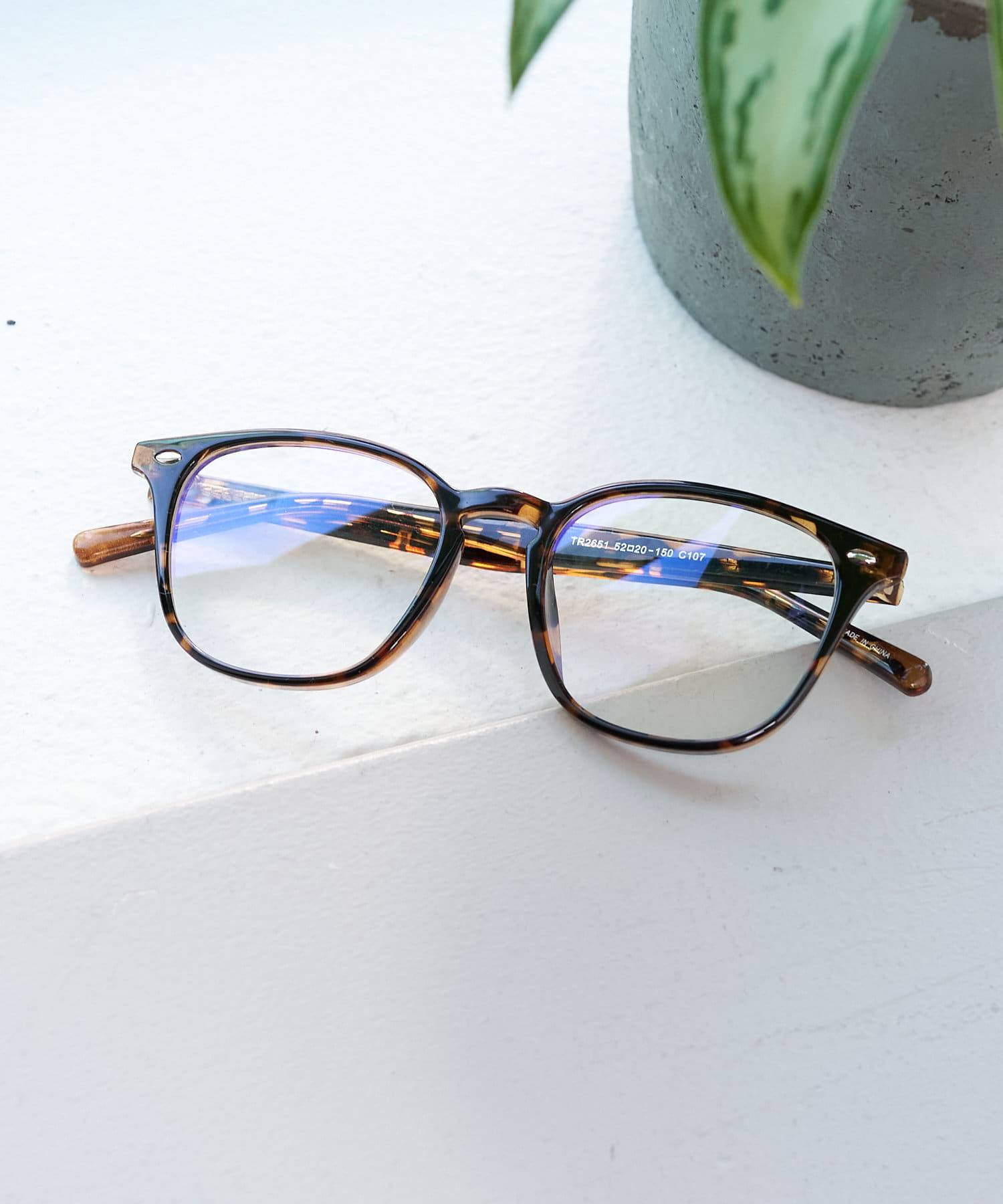 OUTLET(アウトレット) 【Chico】細フレームスクエアメガネ