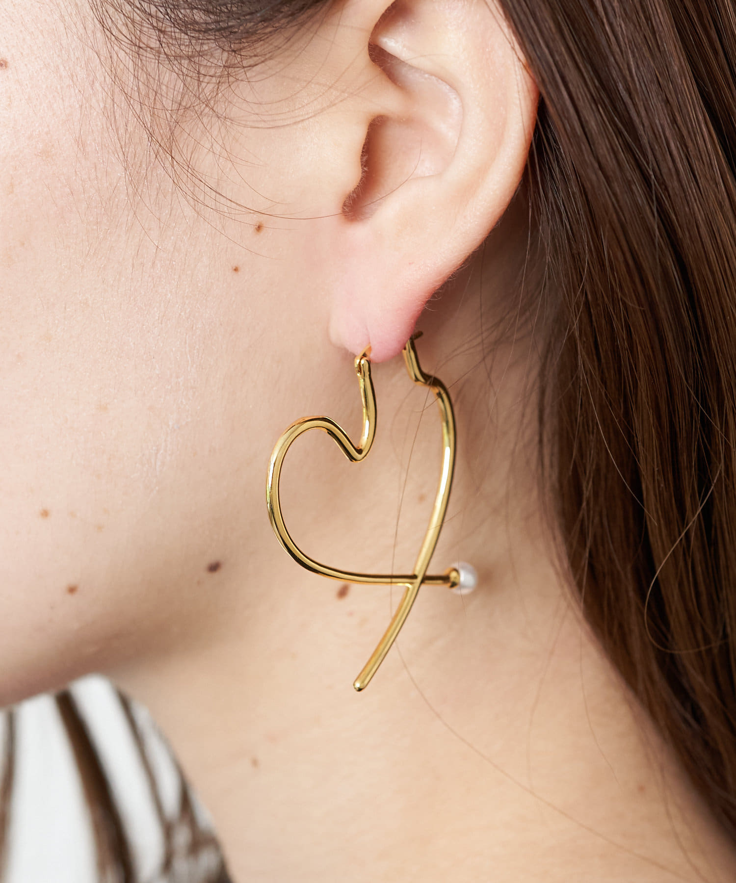 OUTLET(アウトレット) 【Chico】ハートフープピアス