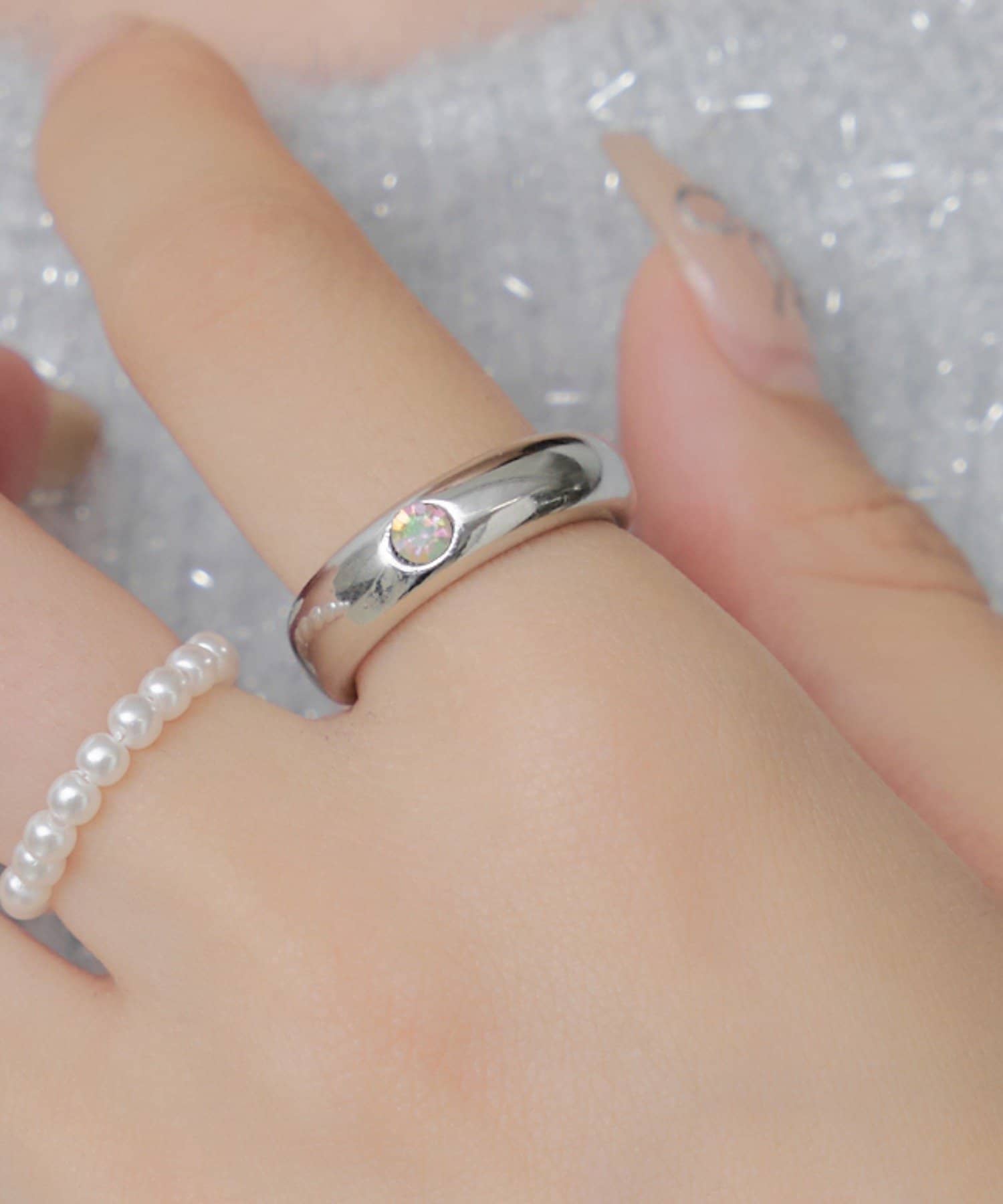 OUTLET(アウトレット) 【RAY CASSIN】パールデザインリング3点セット