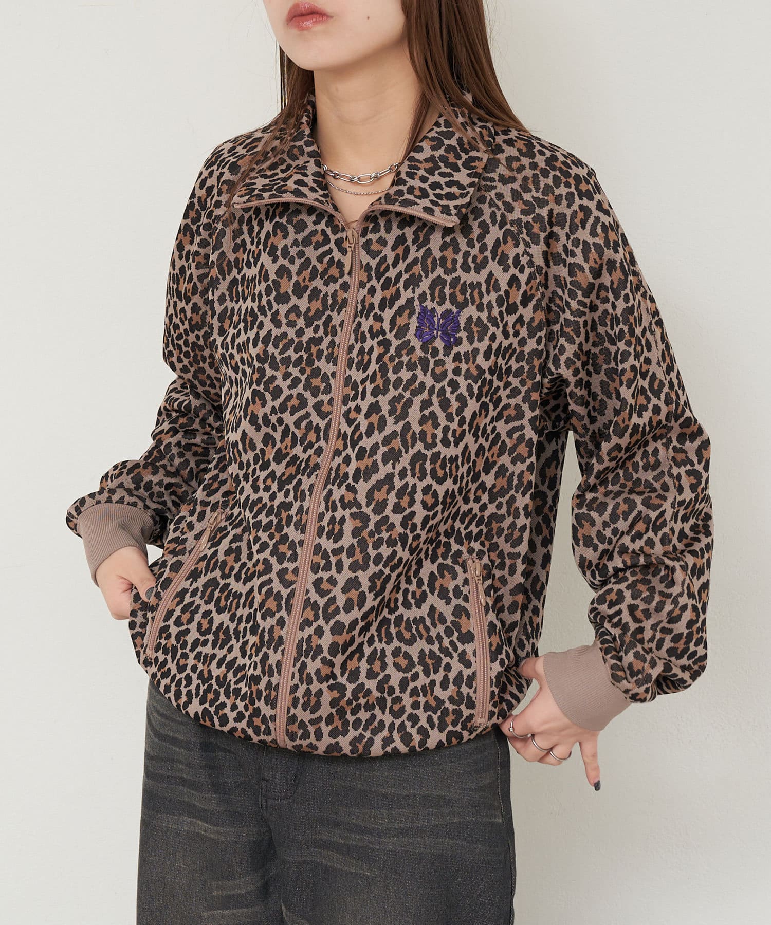 CIAOPANIC(チャオパニック) レディース 【NEEDLES/ニードルズ】TRACK JACKET ‐ POLY JACQUARD ブラウン