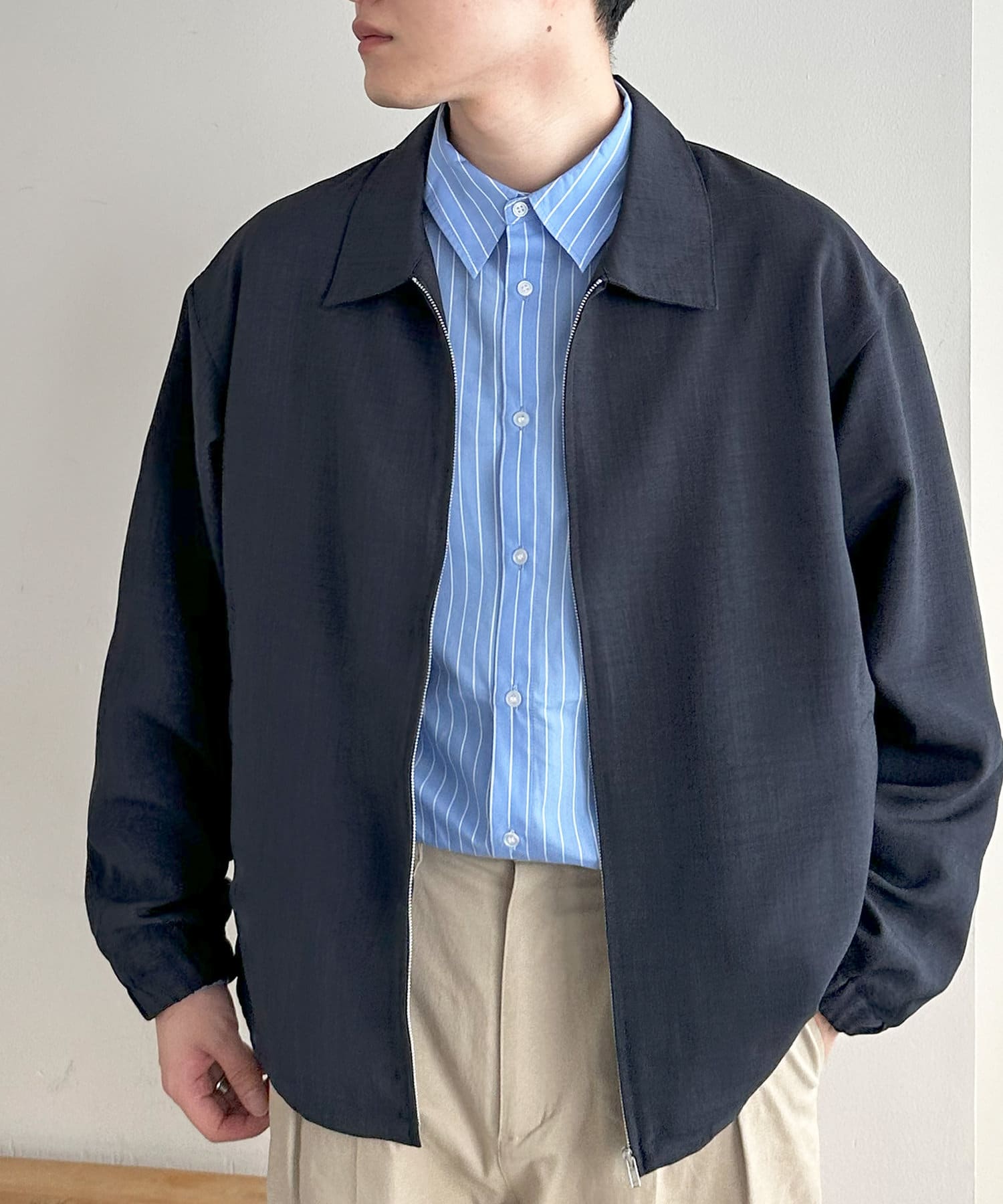 YAA!! shirt coat シャツコート ダークグレー リネン YAA