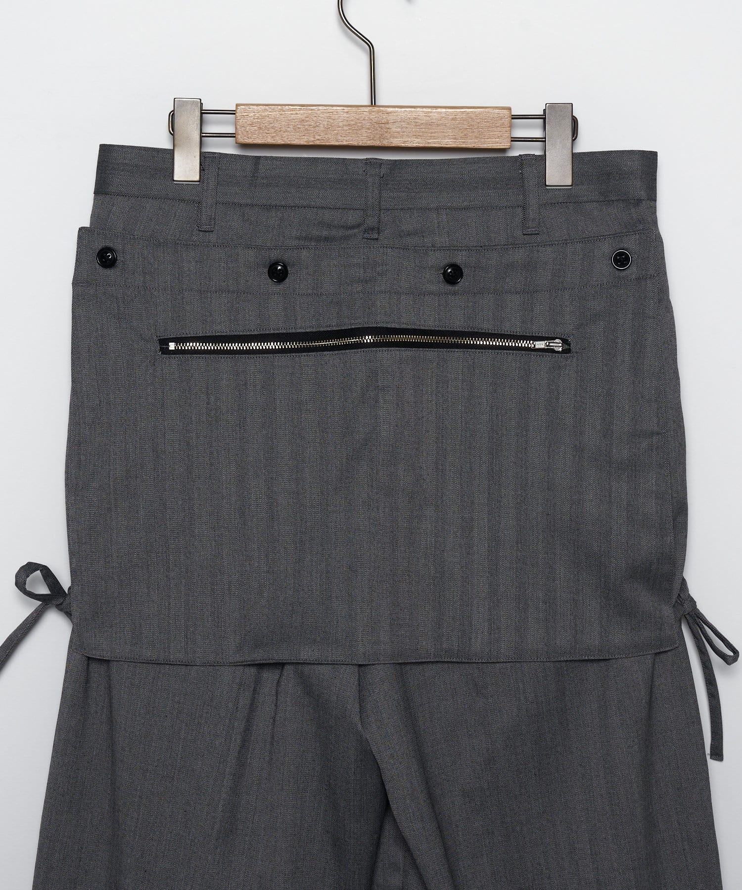 CIAOPANIC(チャオパニック) 【AïE/エーアイイー】TUCKED WIDE APRON PANT － PE/R SERGE