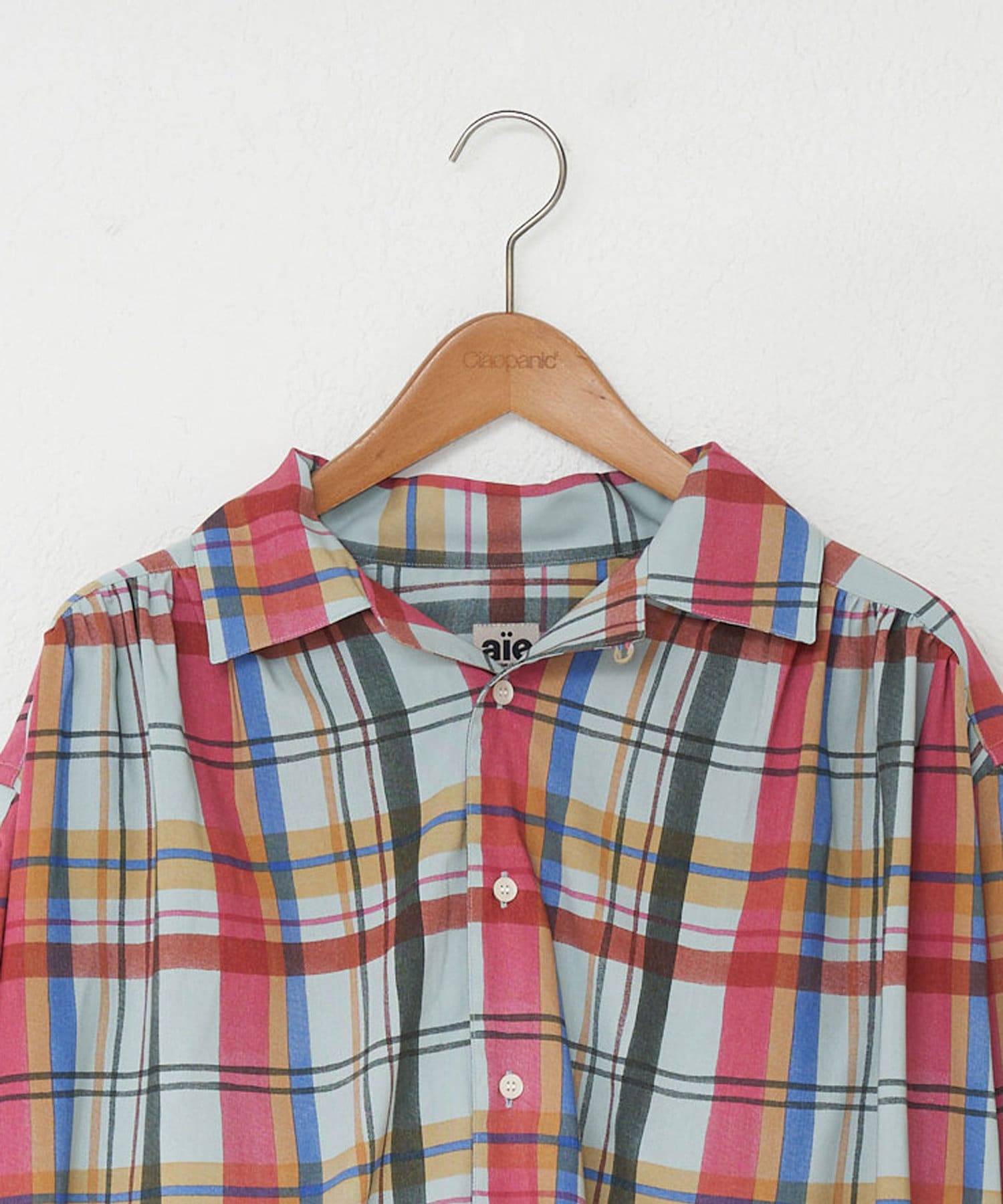 CIAOPANIC(チャオパニック) 【AïE/エーアイイー】PAINTER SHIRT － MADRAS R/PE CLOTH