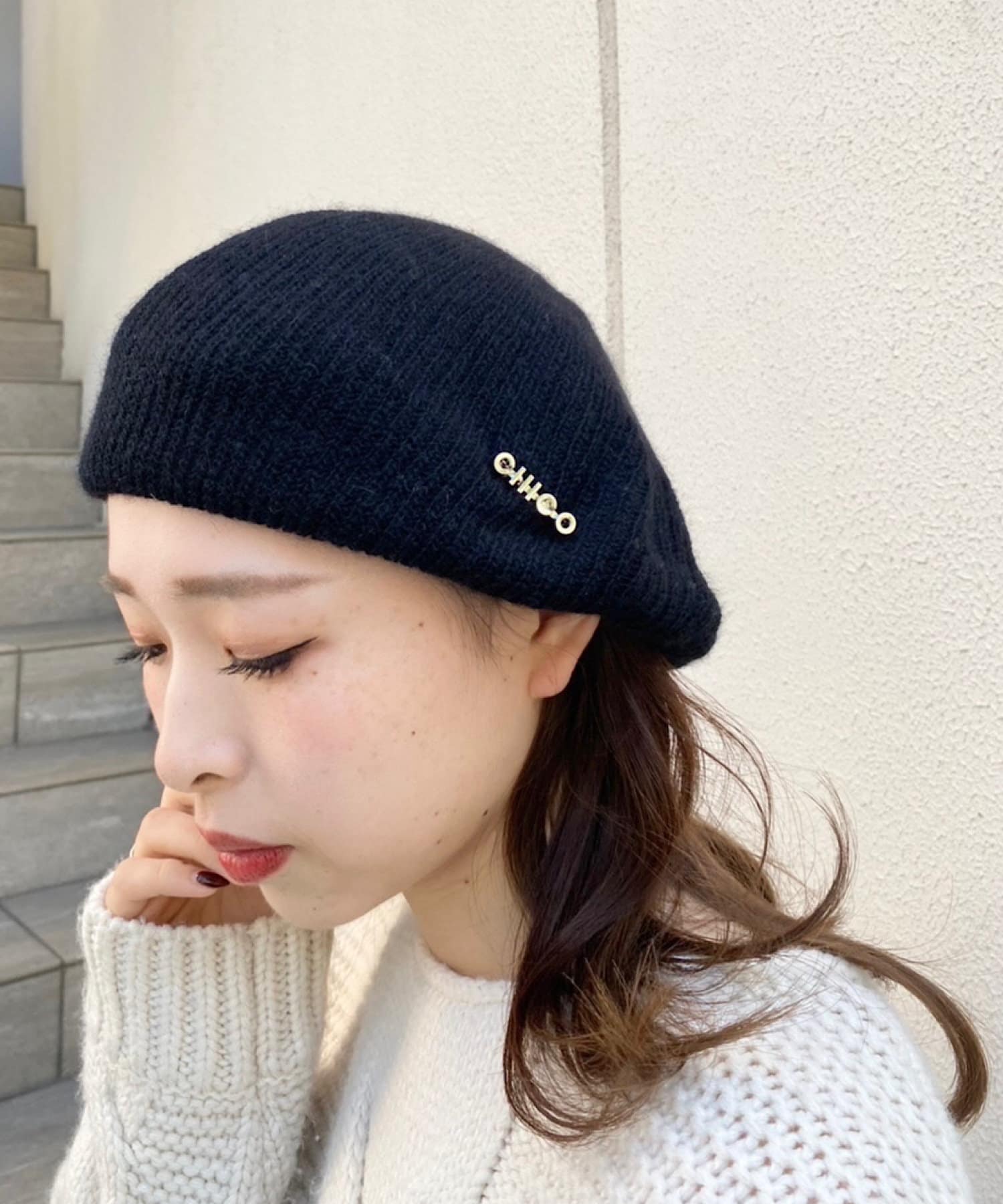 Chico】ピンバッチ付ファーベレー帽 | OUTLET(アウトレット)レディース