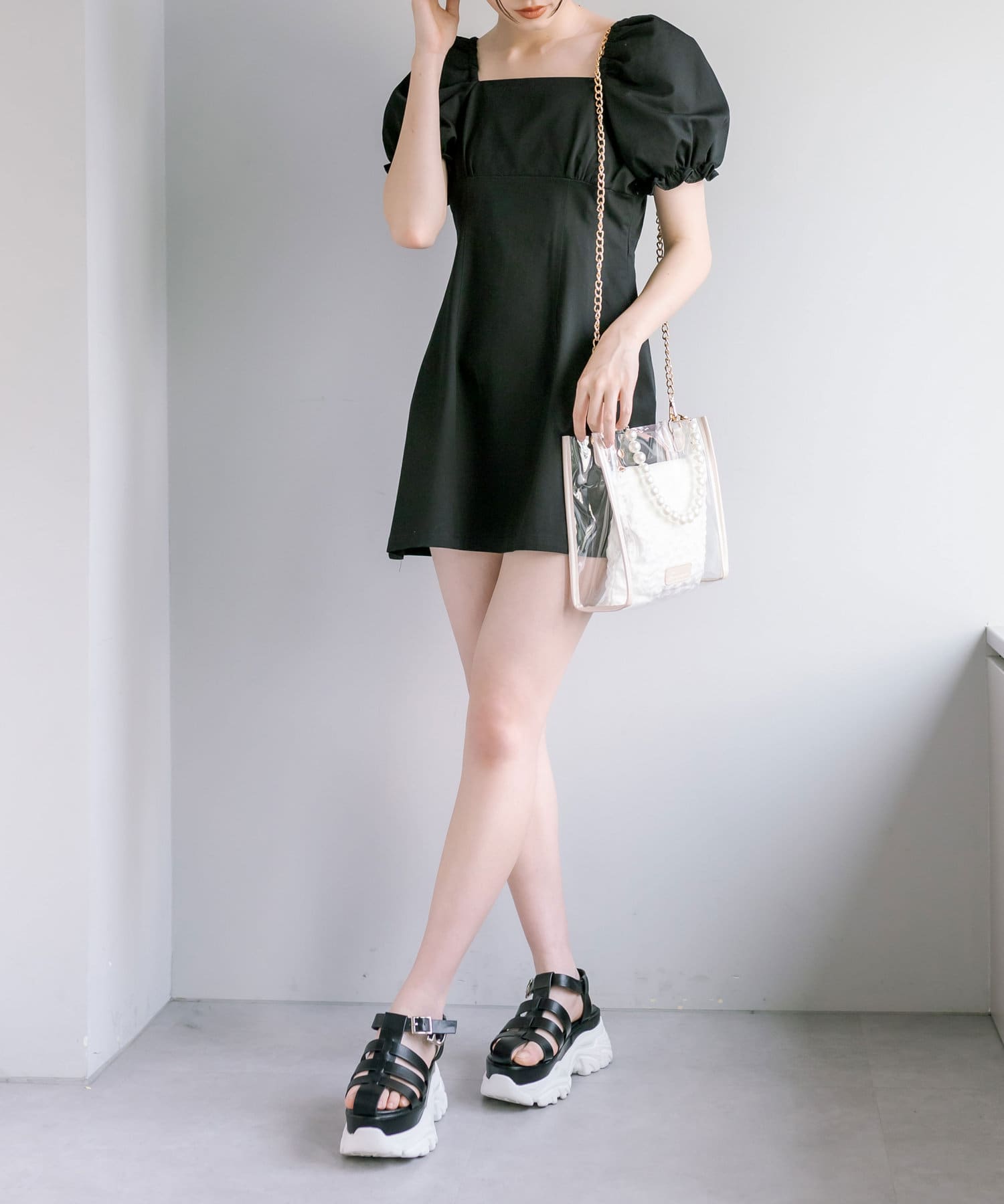 OLIVE des OLIVE(オリーブ デ オリーブ) Aimerianejoieパールハンドル痛バッグ