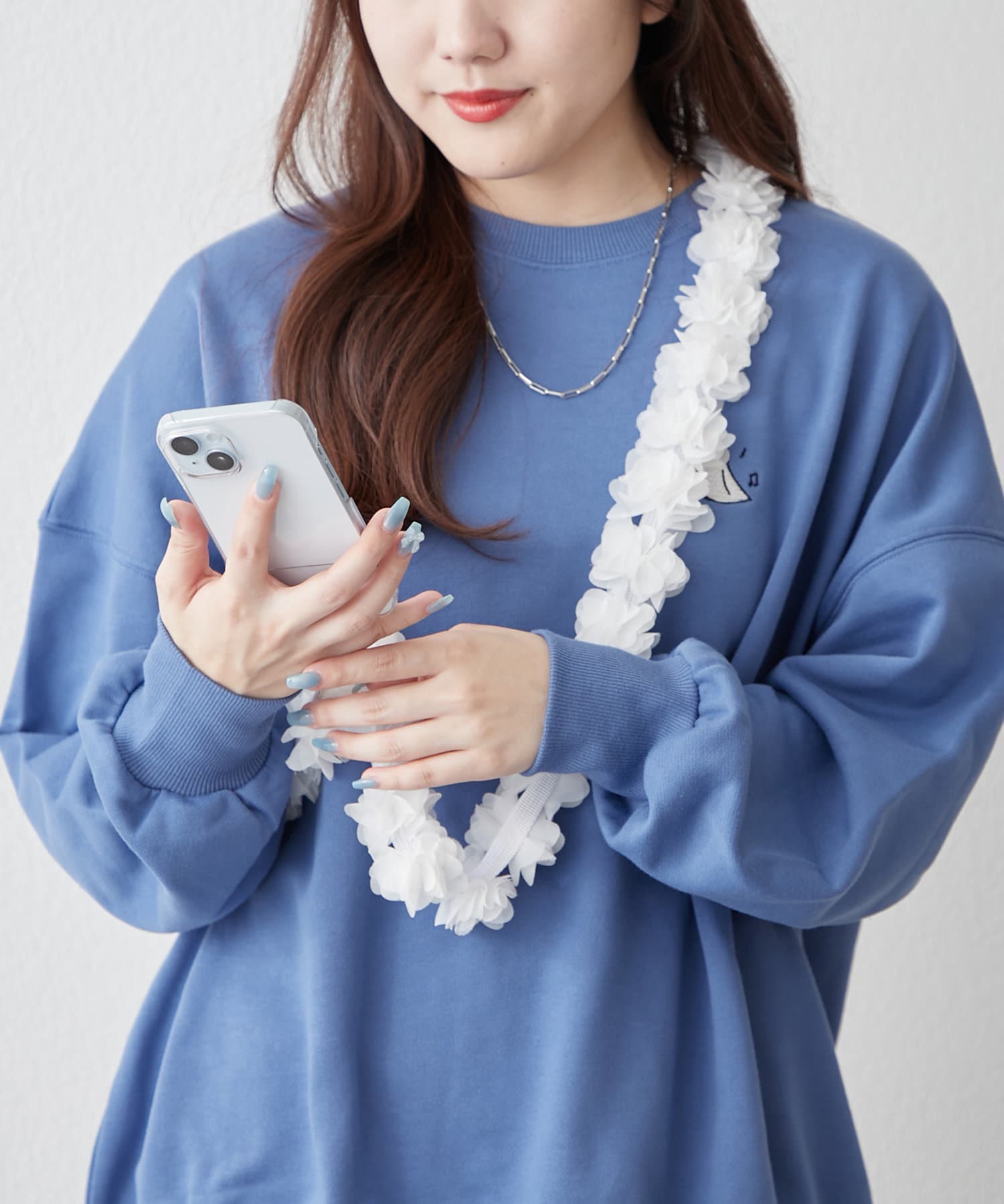 NICE CLAUP / OLIVE des OLIVE OUTLET(ナイスクラップ  / オリーブ デ オリーブ アウトレット) フリルフラワーストラップ