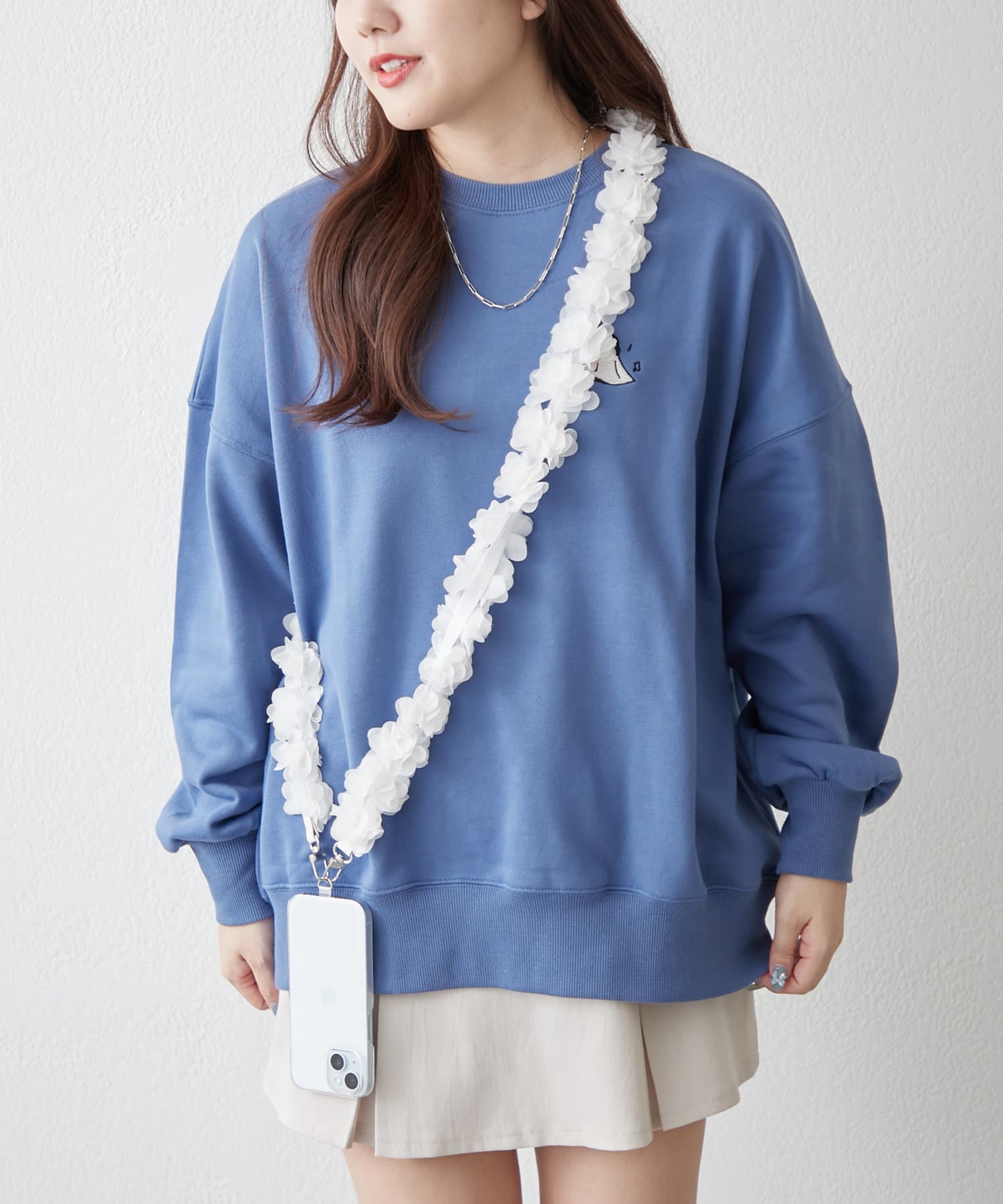 NICE CLAUP / OLIVE des OLIVE OUTLET(ナイスクラップ  / オリーブ デ オリーブ アウトレット) フリルフラワーストラップ