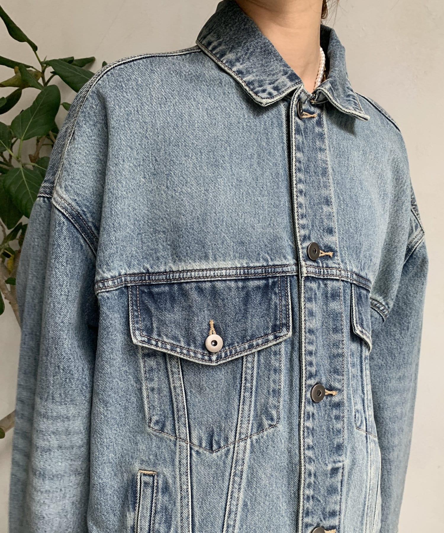 DOUDOU(ドゥドゥ) 【WEB限定】オーバーサイズデニムジャケット