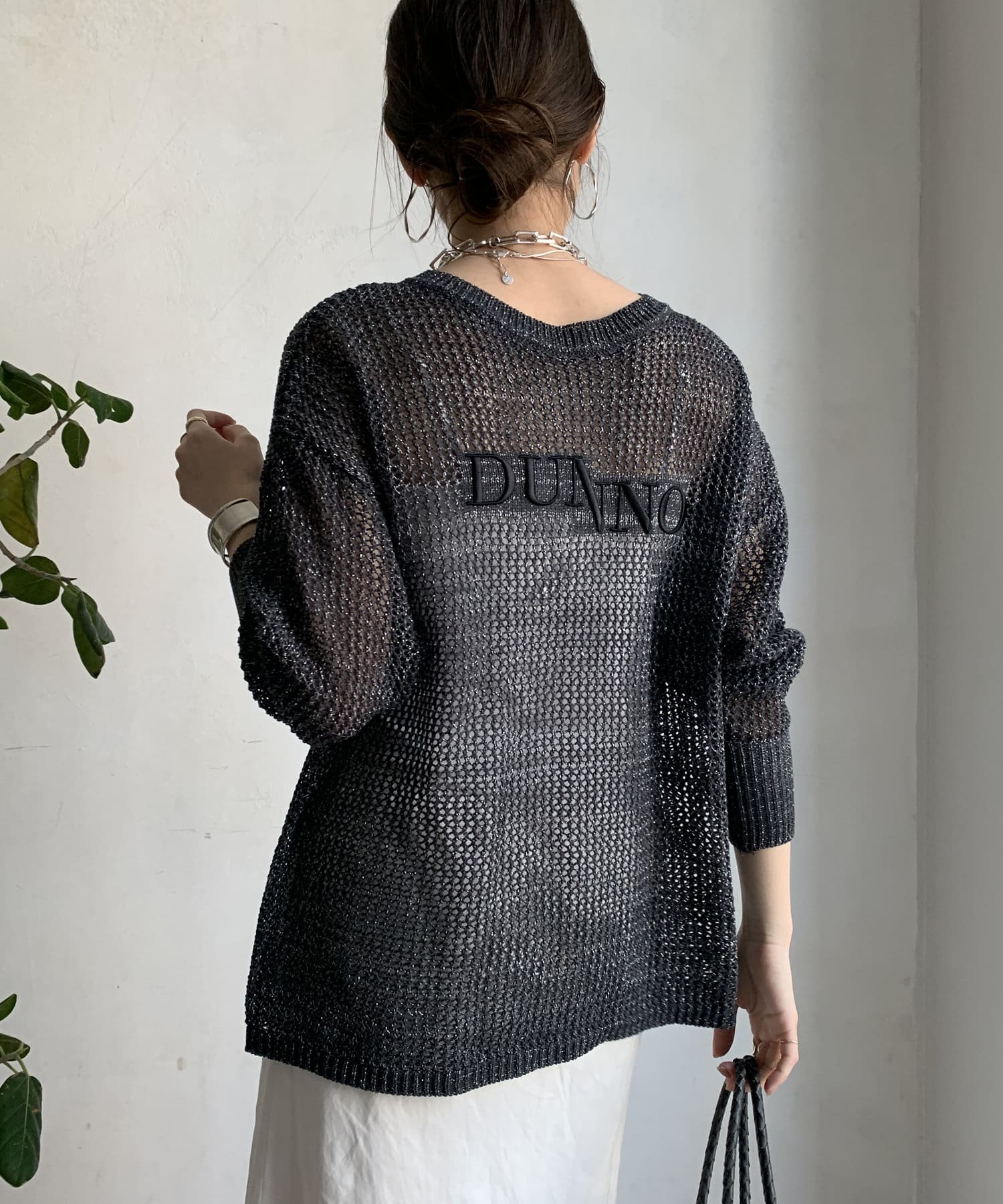 DOUDOU(ドゥドゥ) 【WEB限定】メッシュラメロゴニット