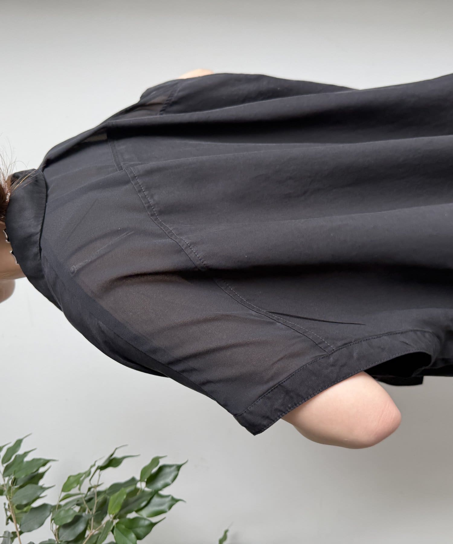 DOUDOU(ドゥドゥ) 【WEB限定】リヨセル×ジョーゼット切替シャツ
