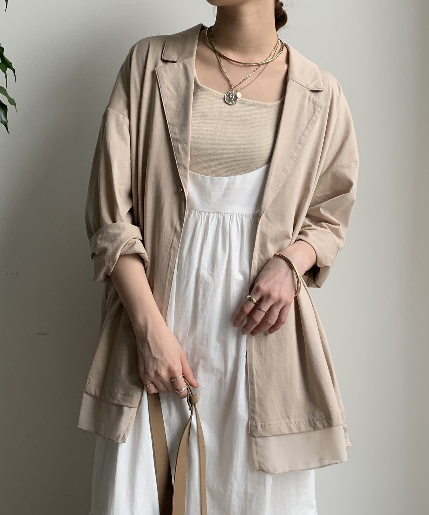 DOUDOU(ドゥドゥ) 【WEB限定】 ジョーゼット切替ジャケット