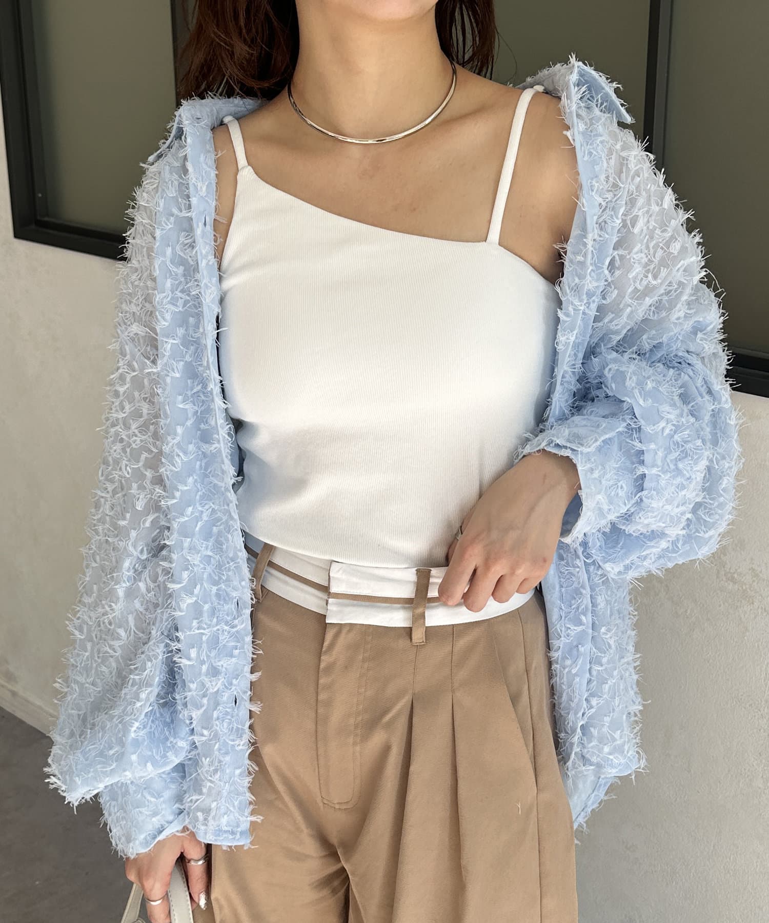 アシメネックカップ付きキャミ | Thevon.(ゼヴォン)レディース