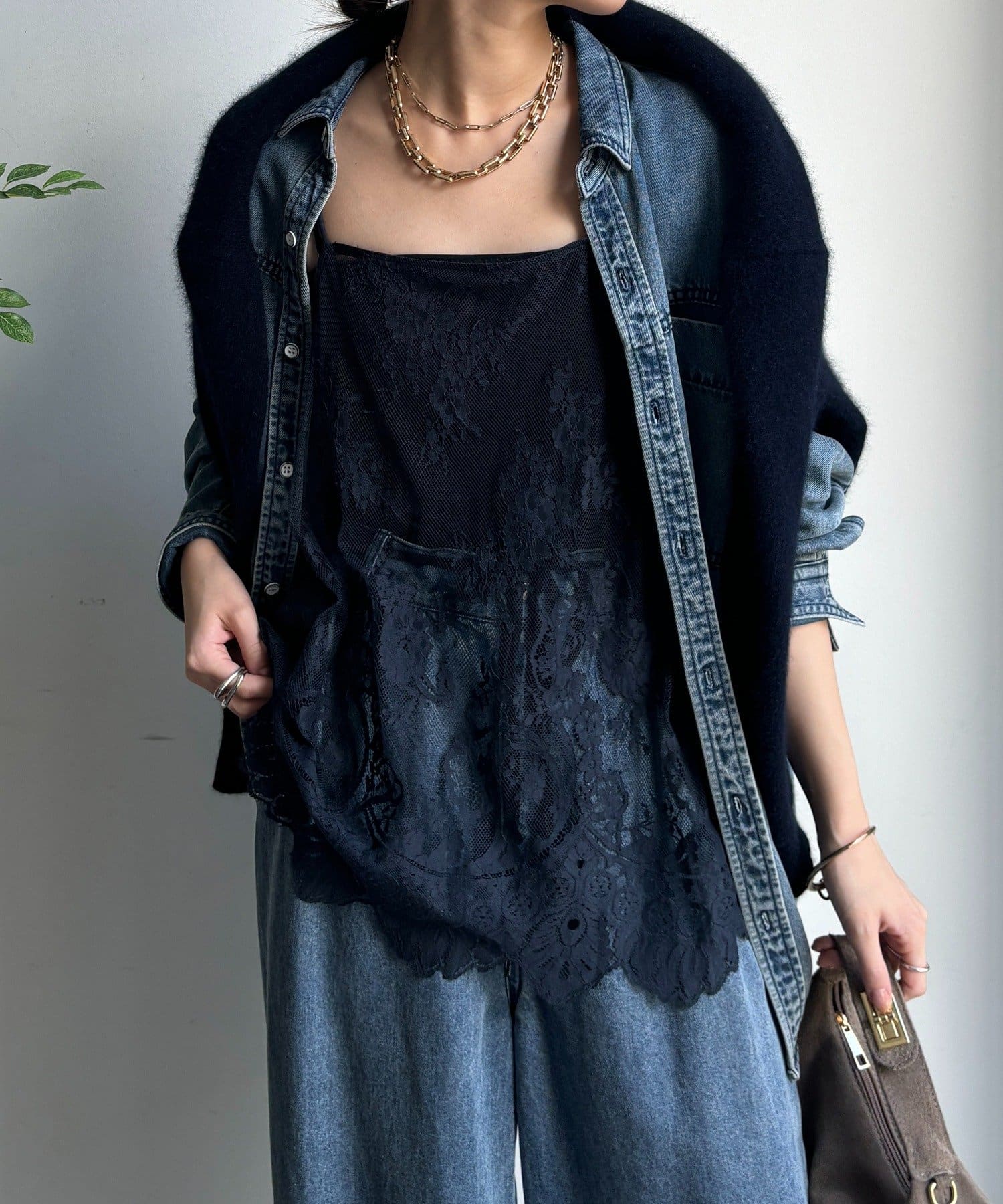 DOUDOU(ドゥドゥ) 【新色追加】スカラレースキャミ