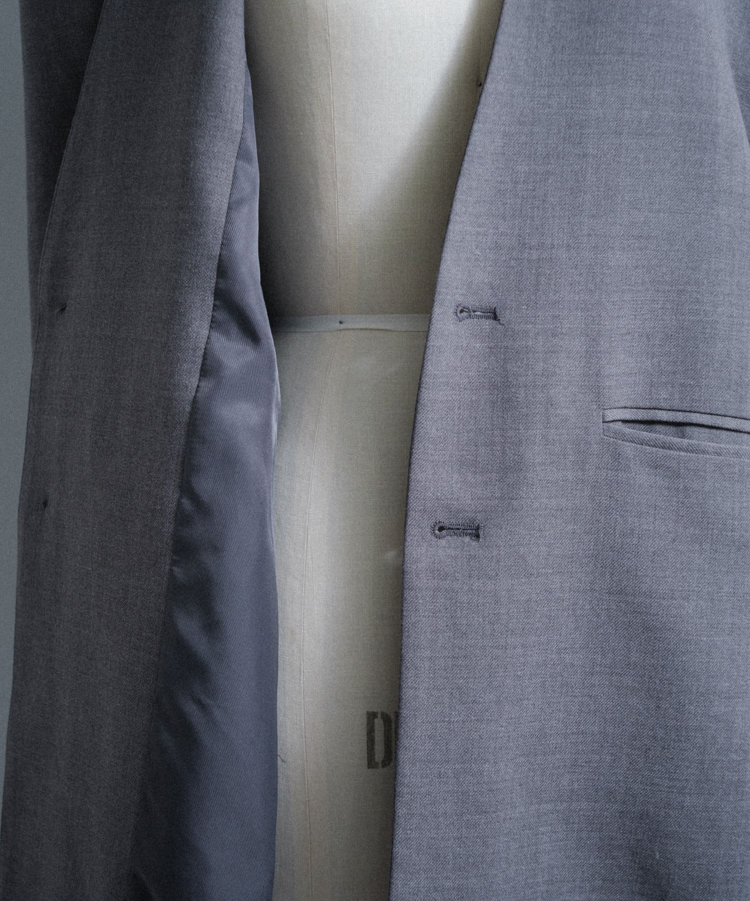 Pasterip(パセリ) Collarless dad jacket