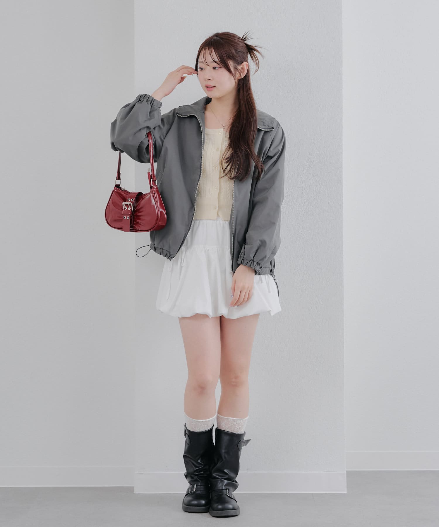 NICE CLAUP / OLIVE des OLIVE OUTLET(ナイスクラップ  / オリーブ デ オリーブ アウトレット) 【春の新作】配色マンパ