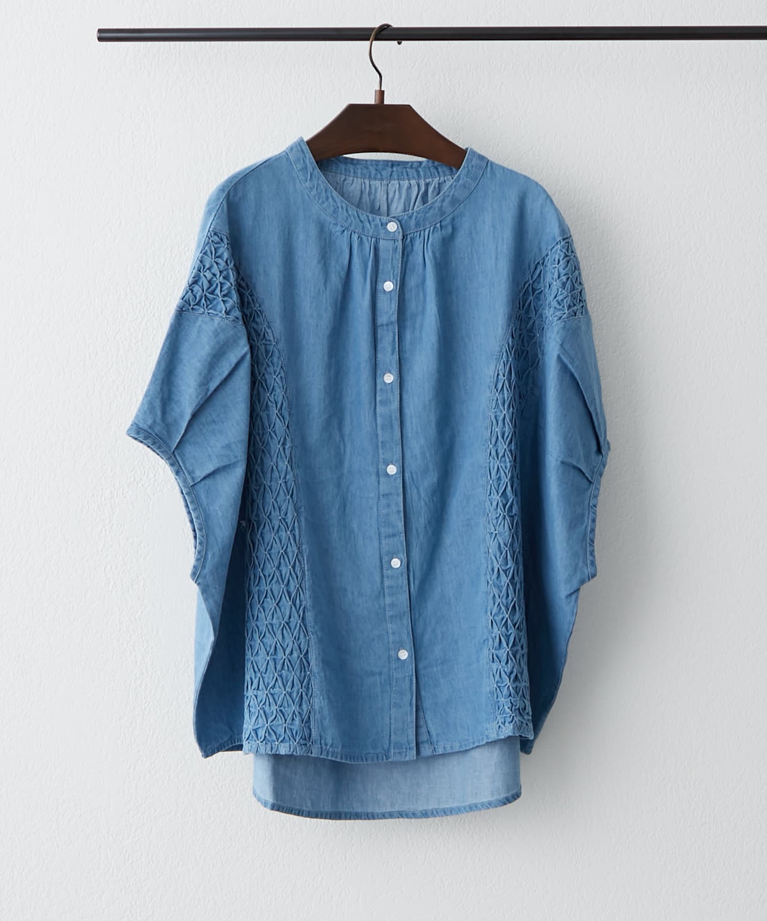 ブルーコム デニム袖ふんわりシャツ BLEU COMME. 2025春夏新作 レディース 国内正規品 ブルーコム 袖ふんわりシャツ BLEU COMME. 2025春夏新作