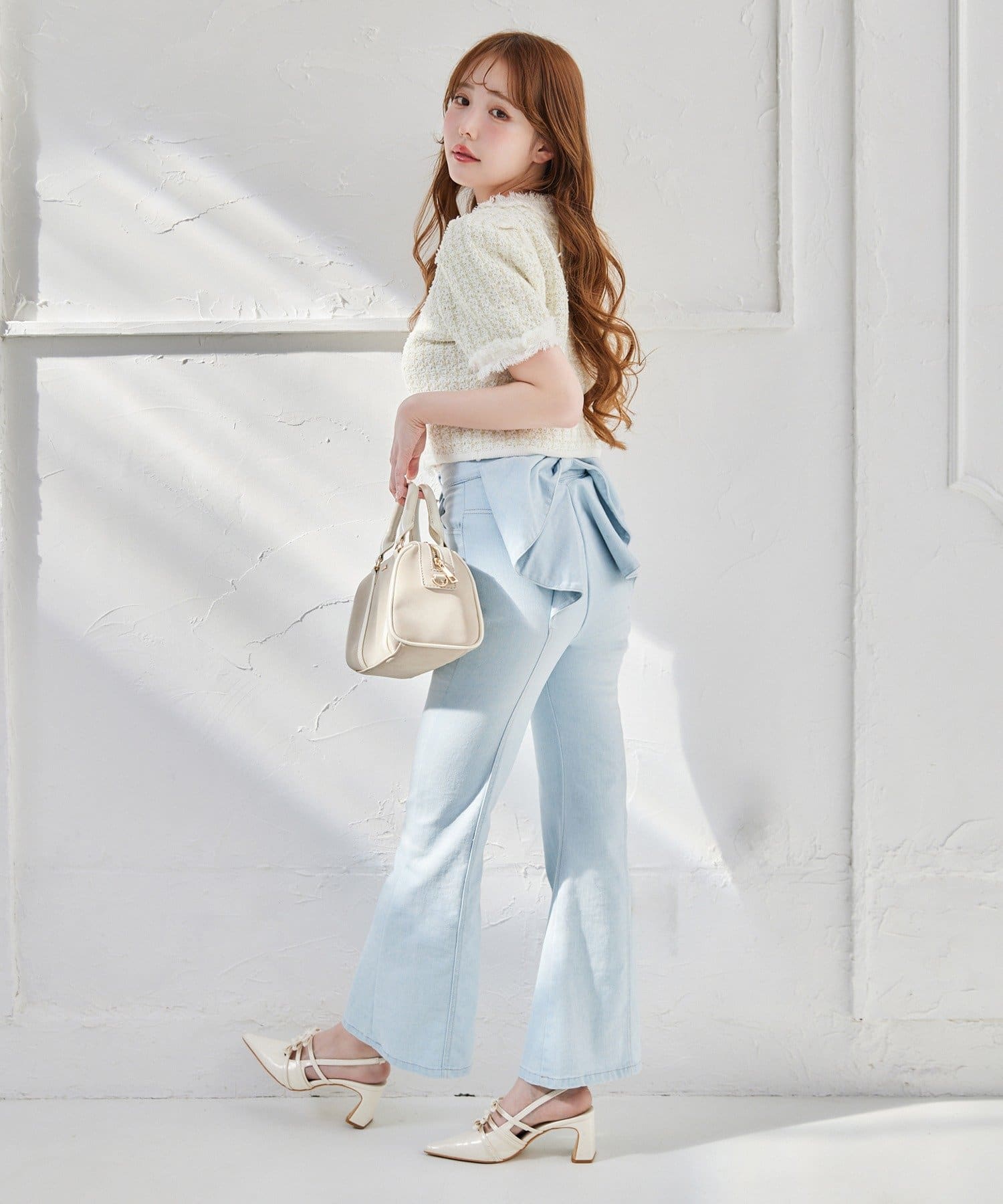 one after another NICECLAUP バックリボンデニムパンツ バックリボンデニムパンツ | one after another NICE CLAUP(ワン
