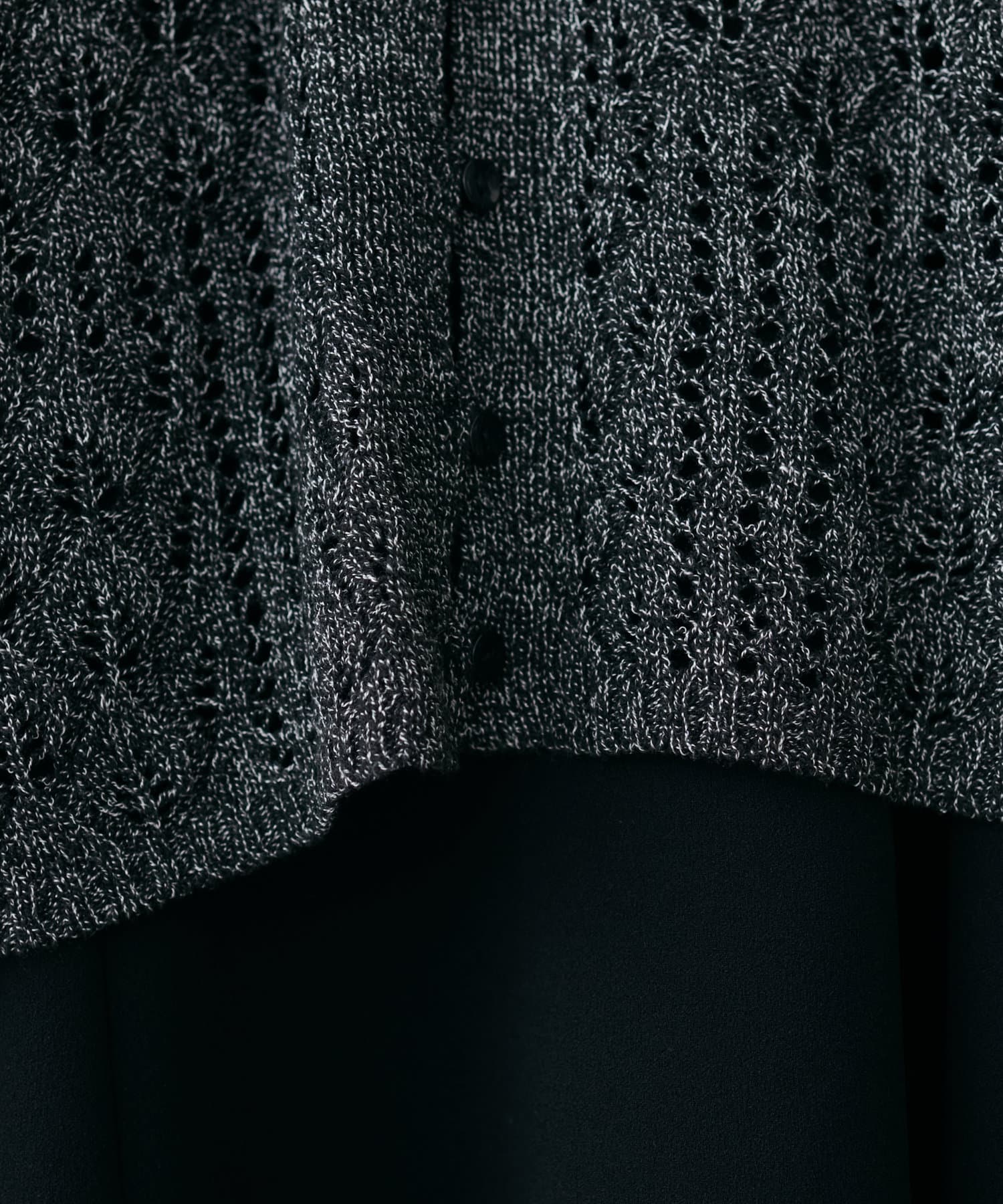 natural couture(ナチュラルクチュール) 透かし編みカーデセットワンピース