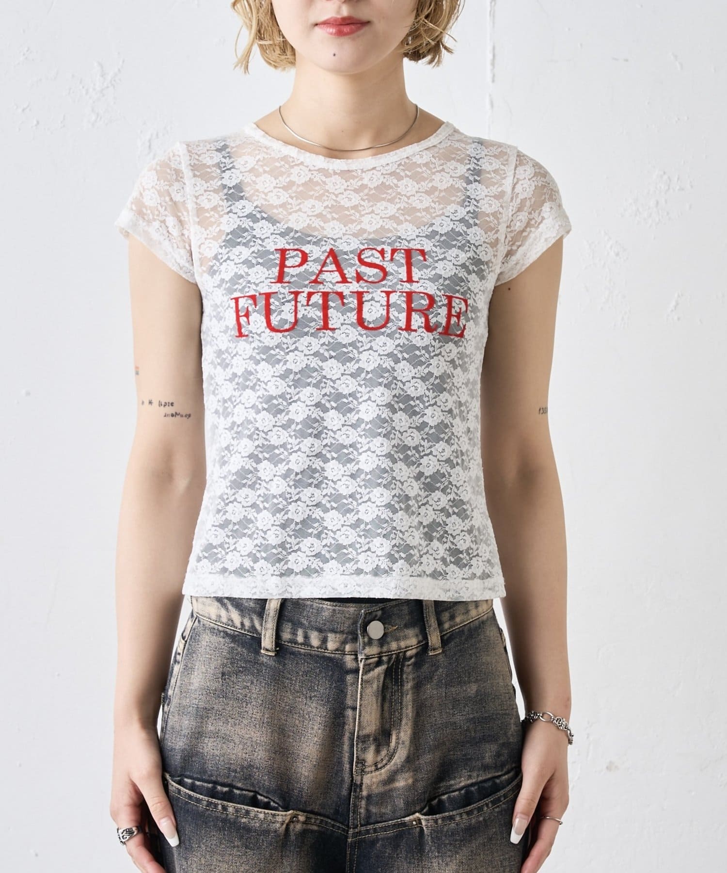 PAST FUTURE レースTEE | WHO'S WHO gallery(フーズフー