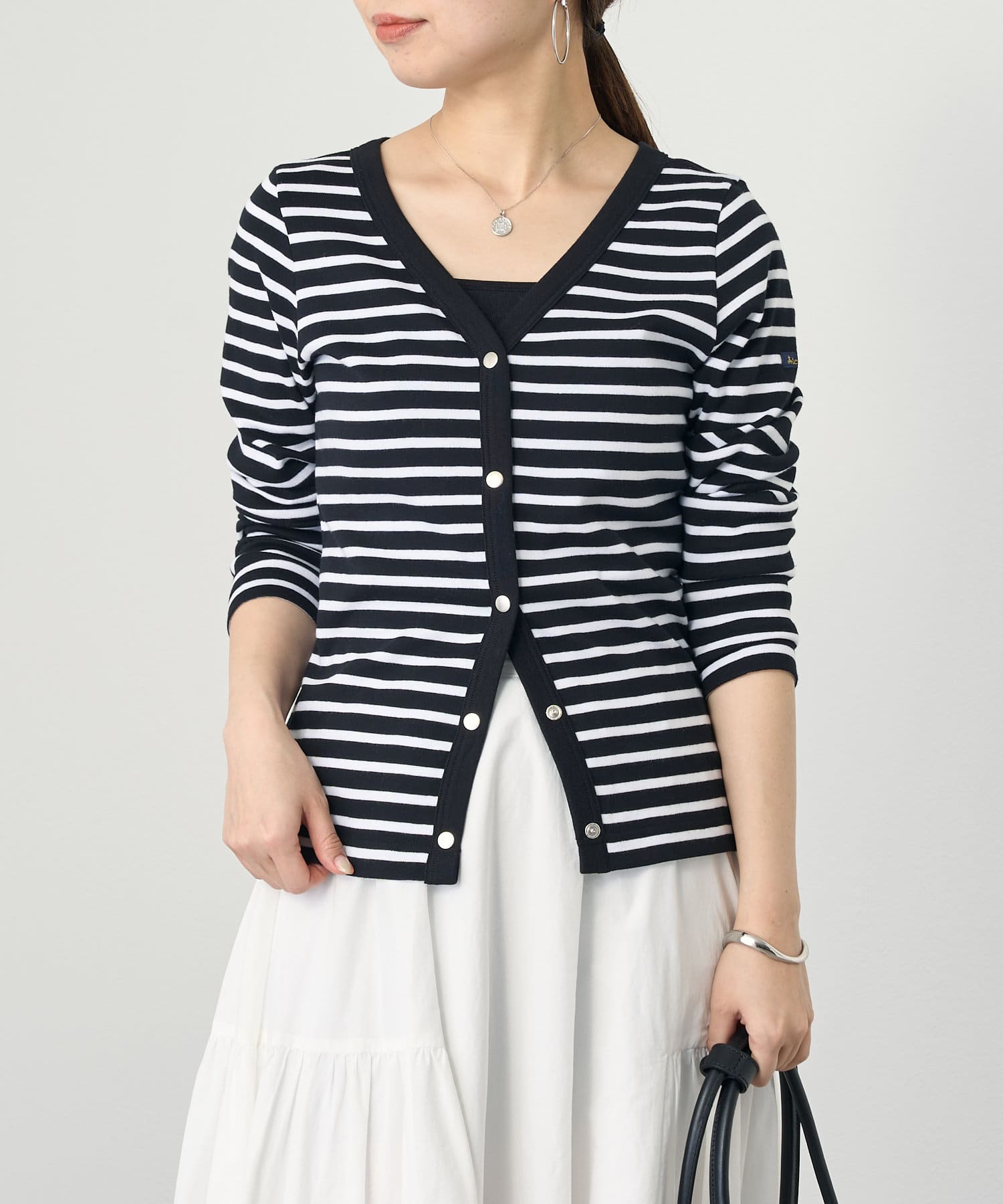 LOUNGEDRESS(ラウンジドレス) 【Le Minor】ボーダーカーデ