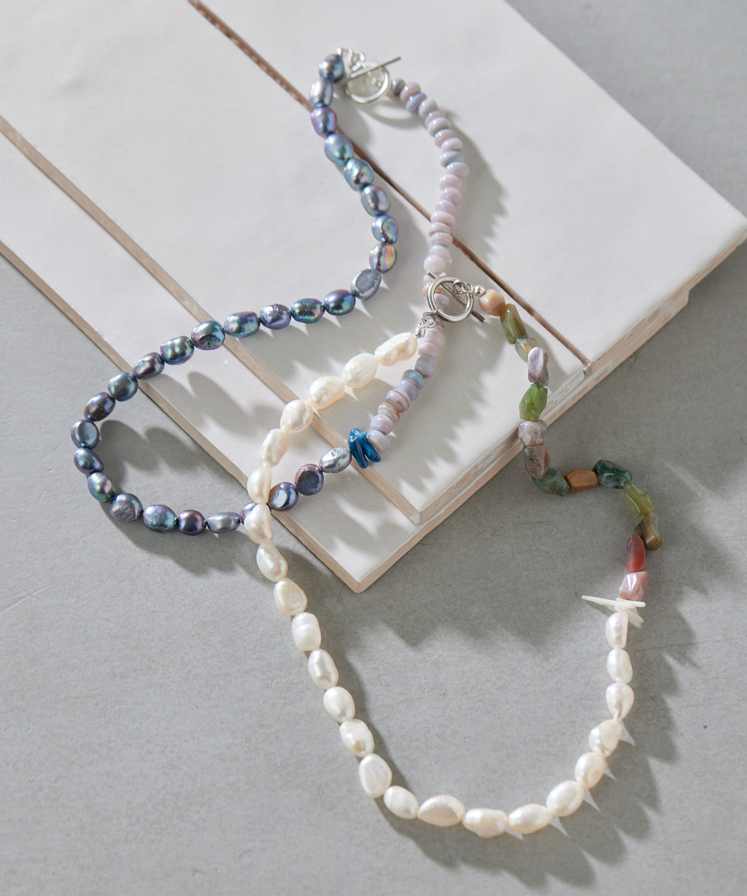 ear PAPILLONNER(イア パピヨネ) 《インフルエンサーuchida企画/スターリングシルバー使用》淡水パールデザインネックレス