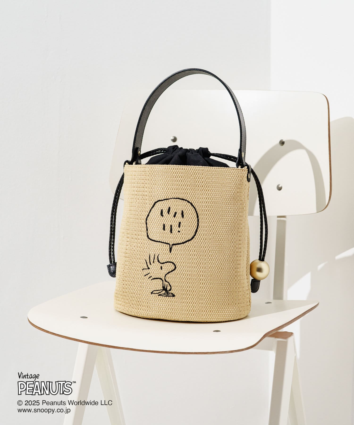 russet(ラシット) 【PEANUTS×russetコラボ第二弾】カゴ2way巾着ショルダーバッグ