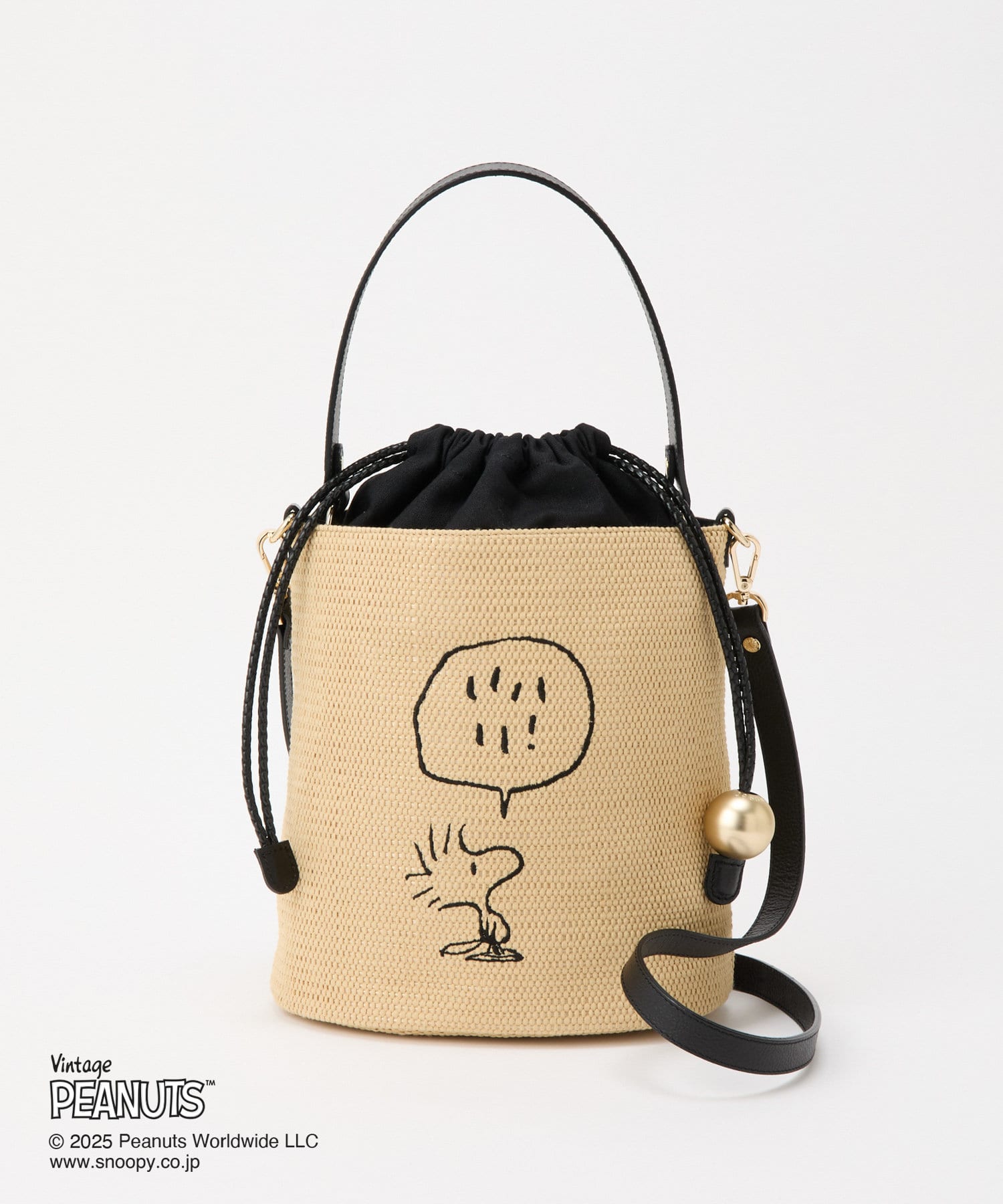PEANUTS×russetコラボ第二弾】カゴ2way巾着ショルダーバッグ