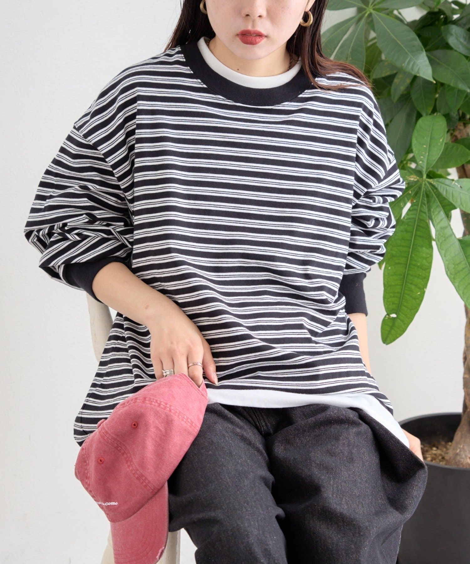 CIAOPANIC TYPY(チャオパニックティピー) 【ユニセックス】ビックシルエットアソートボーダーTシャツ