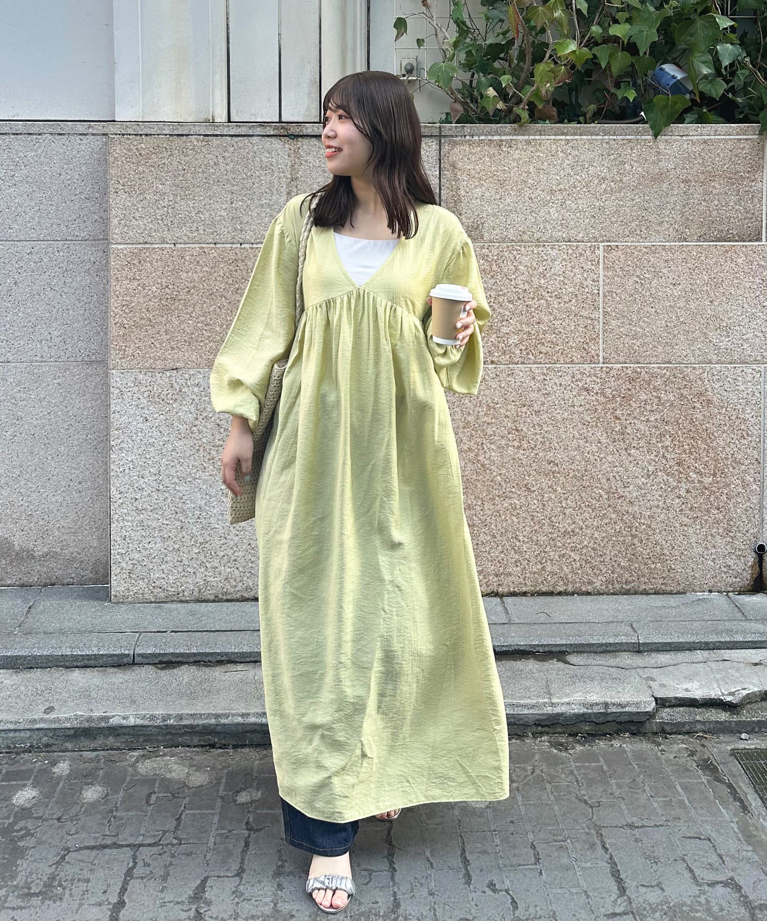PUERTOプエルト　ワンピース WEB限定】インドレース柄刺繍ワンピース