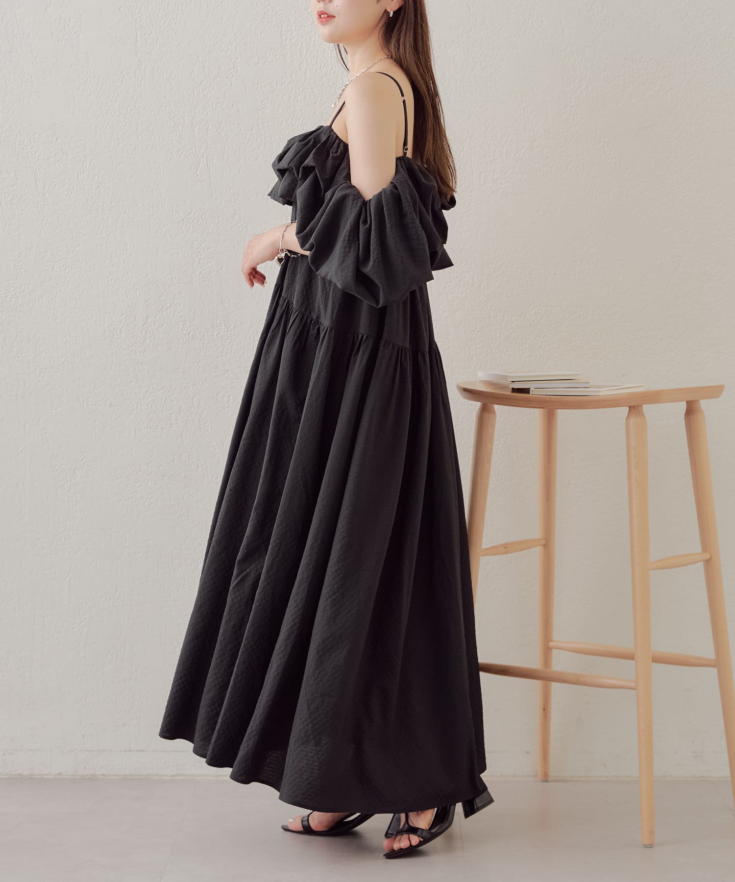 Chico】バルーン袖2WAYフレアワンピース | OUTLET(アウトレット