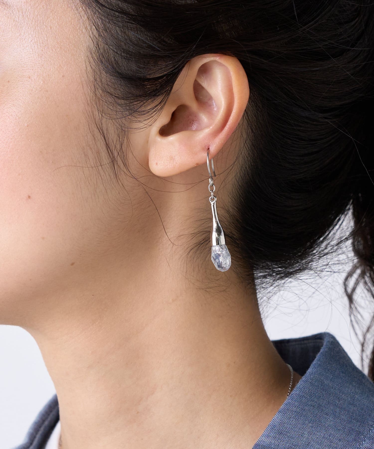BEARDSLEY(ビアズリー) カットドロップピアス（シルバー）