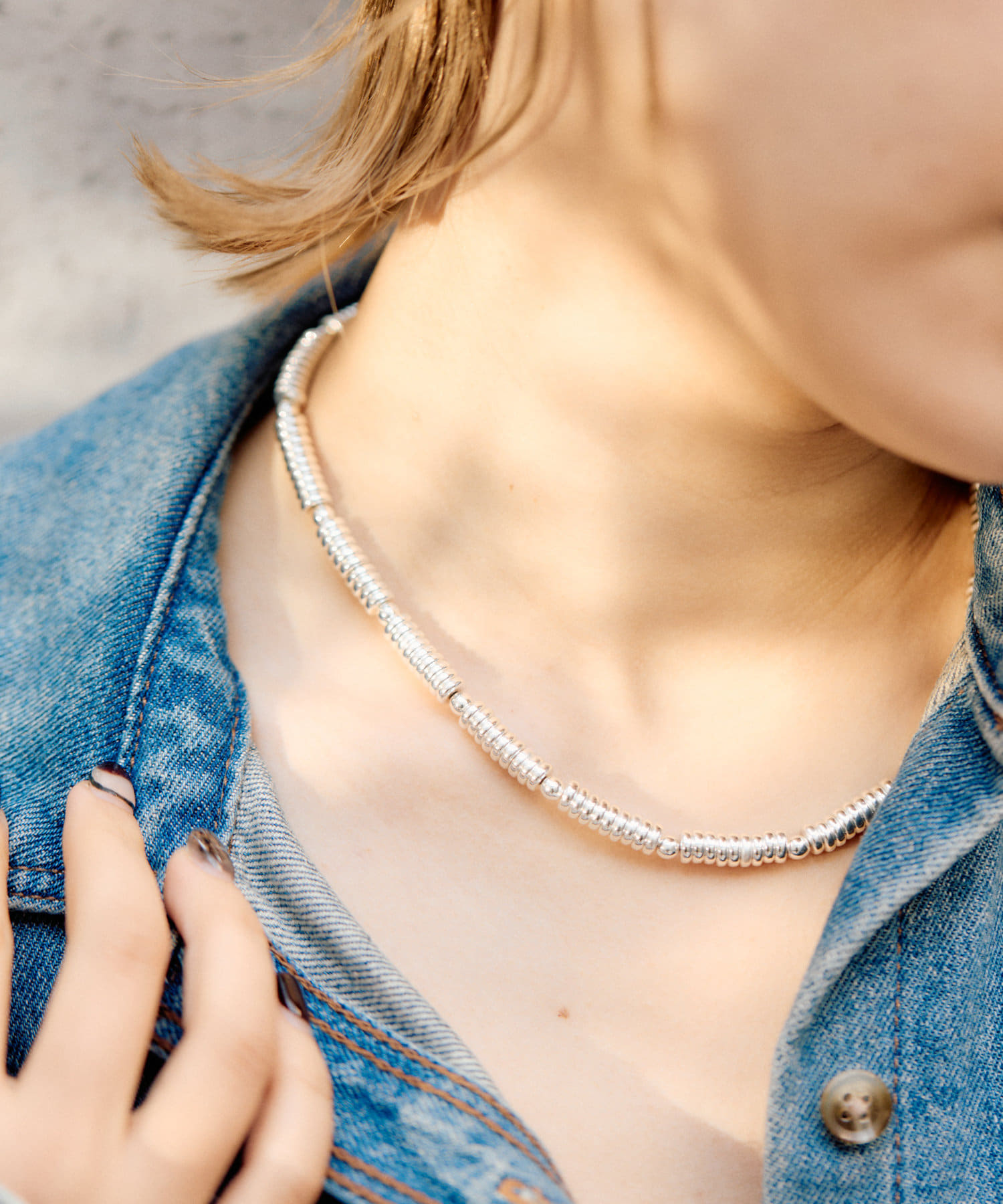 ear PAPILLONNER(イア パピヨネ) シルバーヘマタイトネックレス