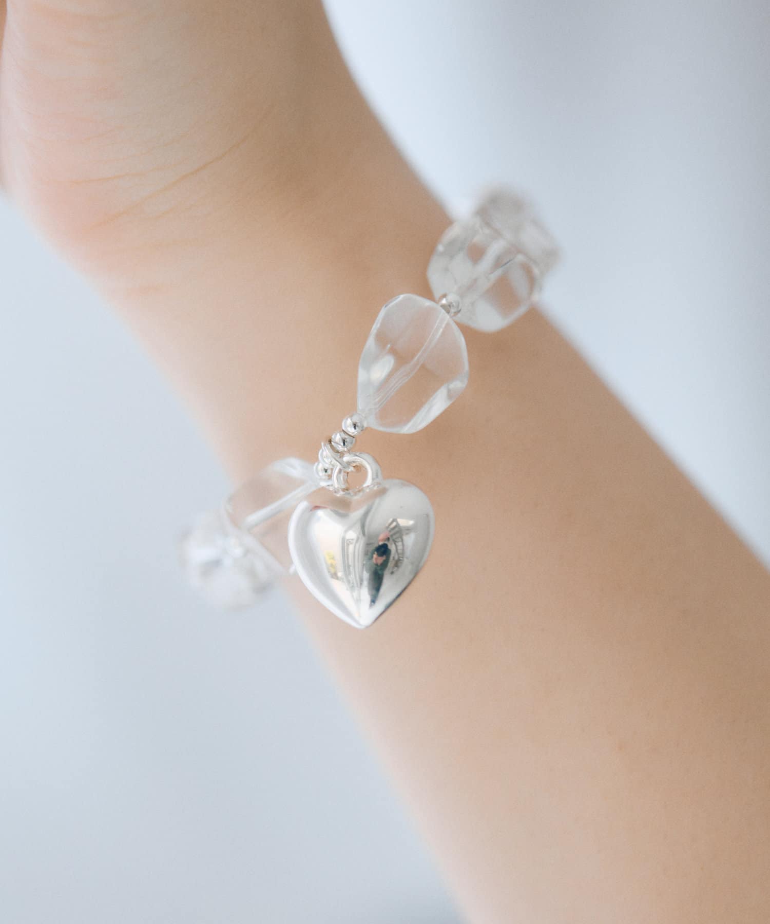 ear PAPILLONNER(イア パピヨネ) 《WEB＆一部店舗限定》クリア×ハートブレスレット