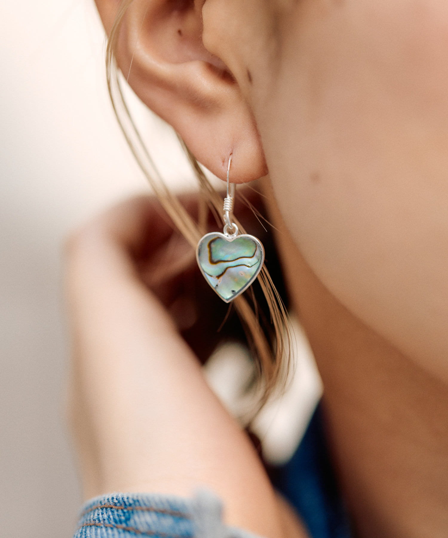 ear PAPILLONNER(イア パピヨネ) 《スターリングシルバー使用》ハートシェルピアス