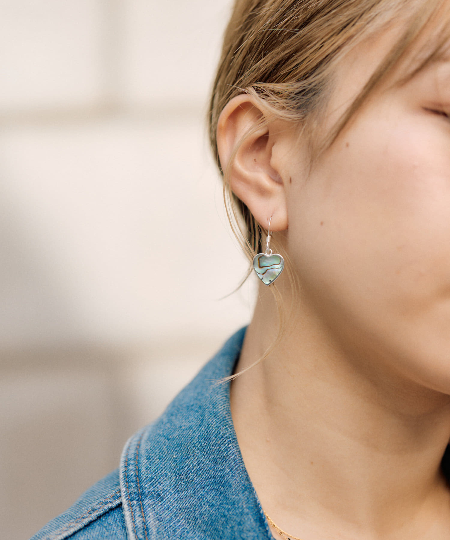 ear PAPILLONNER(イア パピヨネ) 《スターリングシルバー使用》ハートシェルピアス
